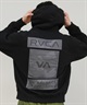 RVCA ルーカ プルオーバー パーカー メンズ バックプリント 裏起毛 THREE BOX RVCA HD BF042-011(BLK-S)