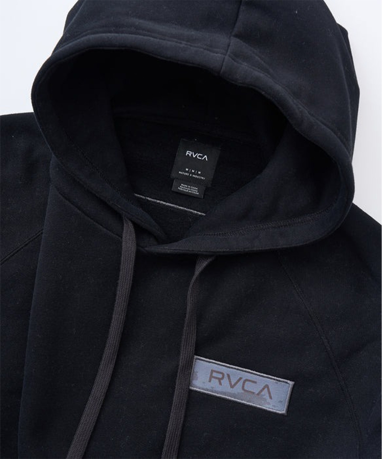RVCA ルーカ プルオーバー パーカー メンズ バックプリント 裏起毛 THREE BOX RVCA HD BF042-011(BLK-S)