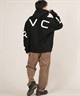 RVCA ルーカ プルオーバー パーカー メンズ バックプリント 裏起毛 BACK SIDE ARCH RVCA HD BF042-015(BLK-S)