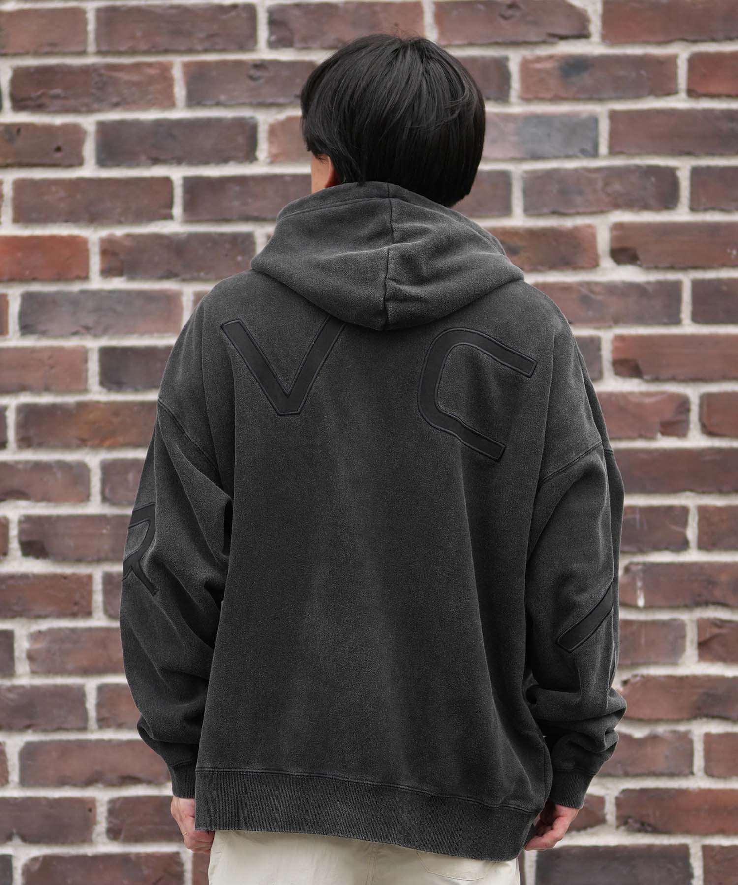 RVCA ルーカ ジップアップ パーカー メンズ ロゴ ARCH BACK SIDE ZIP