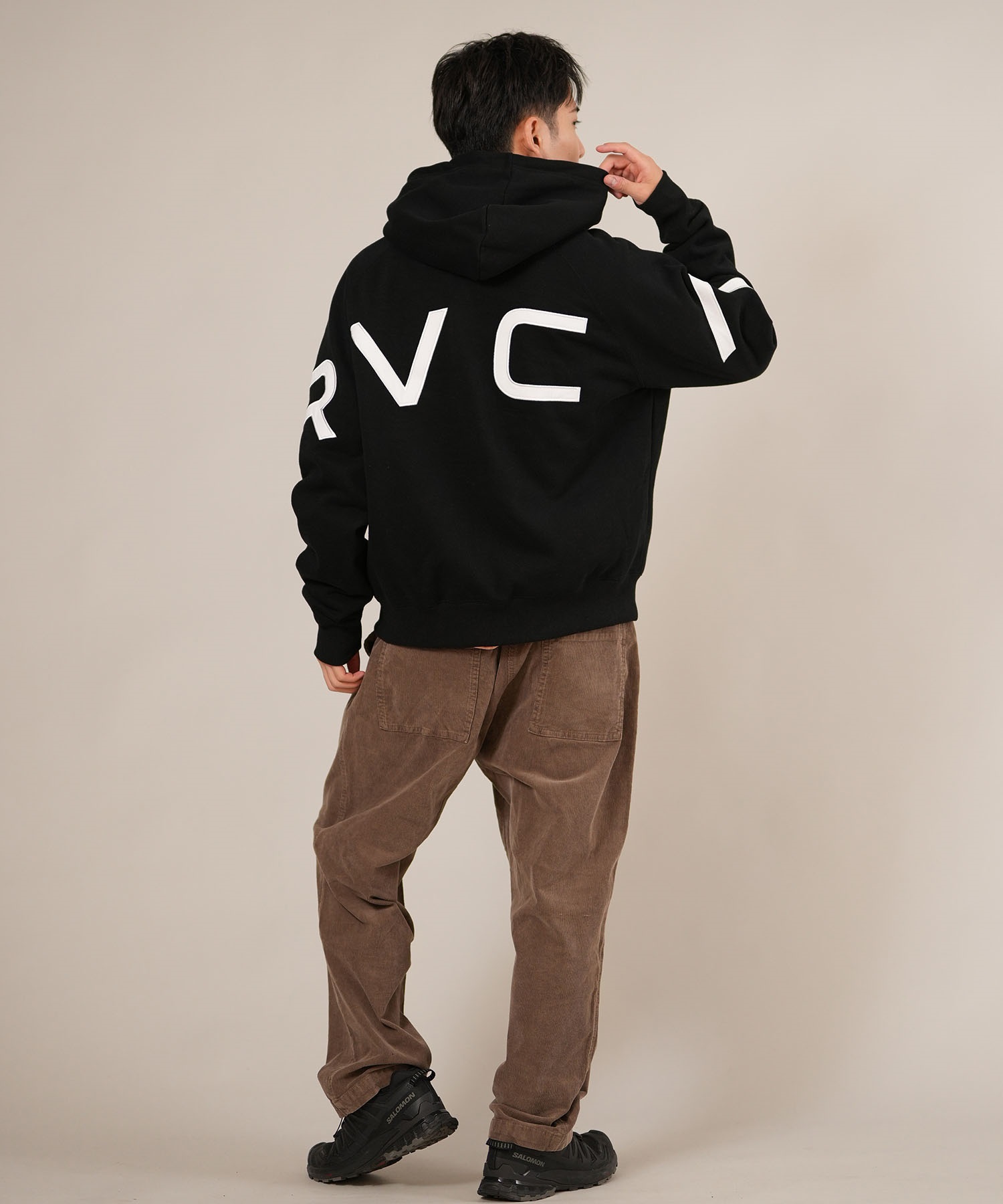RVCA ルーカ ジップアップ パーカー メンズ ロゴ ARCH BACK SIDE ZIP