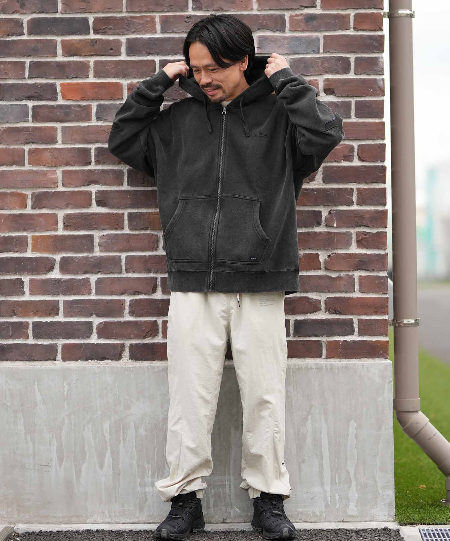 RVCA ルーカ ジップアップ パーカー メンズ ロゴ ARCH BACK SIDE ZIP