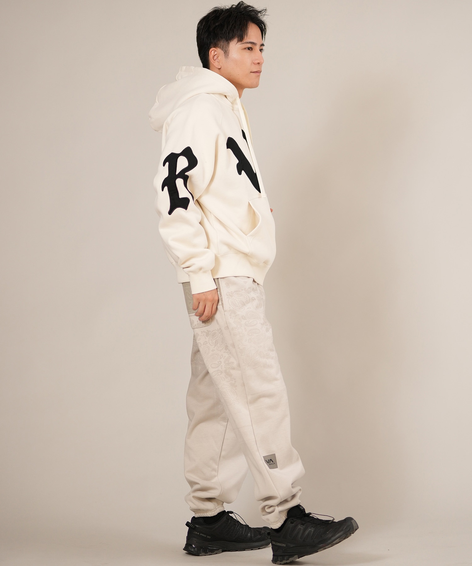 RVCA ルーカ ジップアップ パーカー メンズ 裏起毛 ロゴ WORLD WIDE ZIP HD BF042-020(ANW-S)