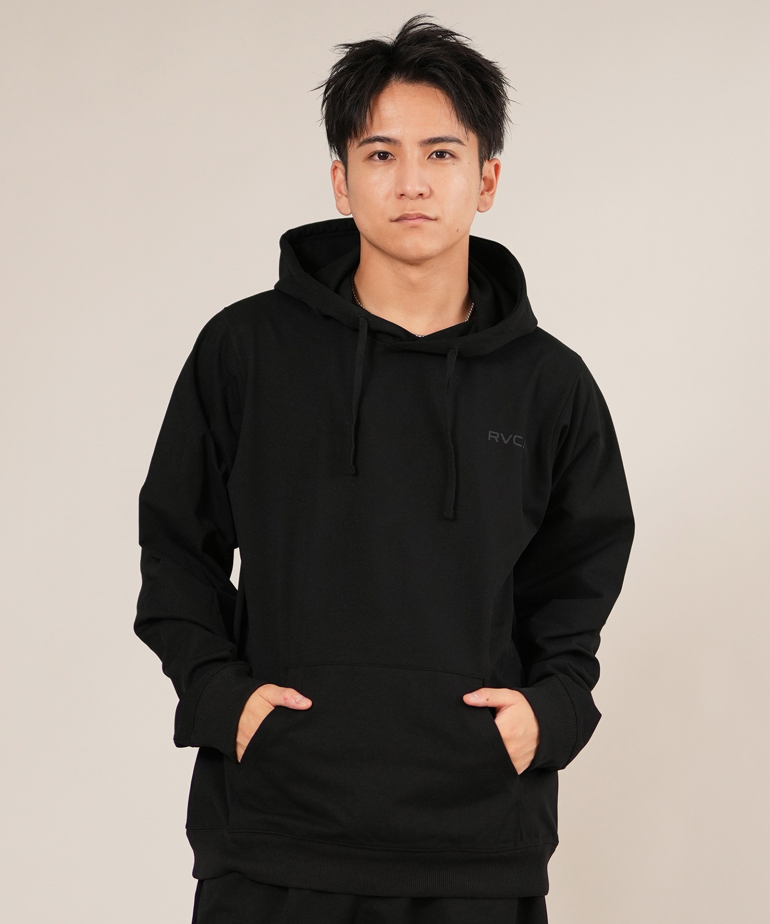 RVCA ルーカ プルオーバー パーカー メンズ スウェット フーディー ロゴ バックプリント 裏毛 セットアップ対応 BF042-P03(BLB-S)