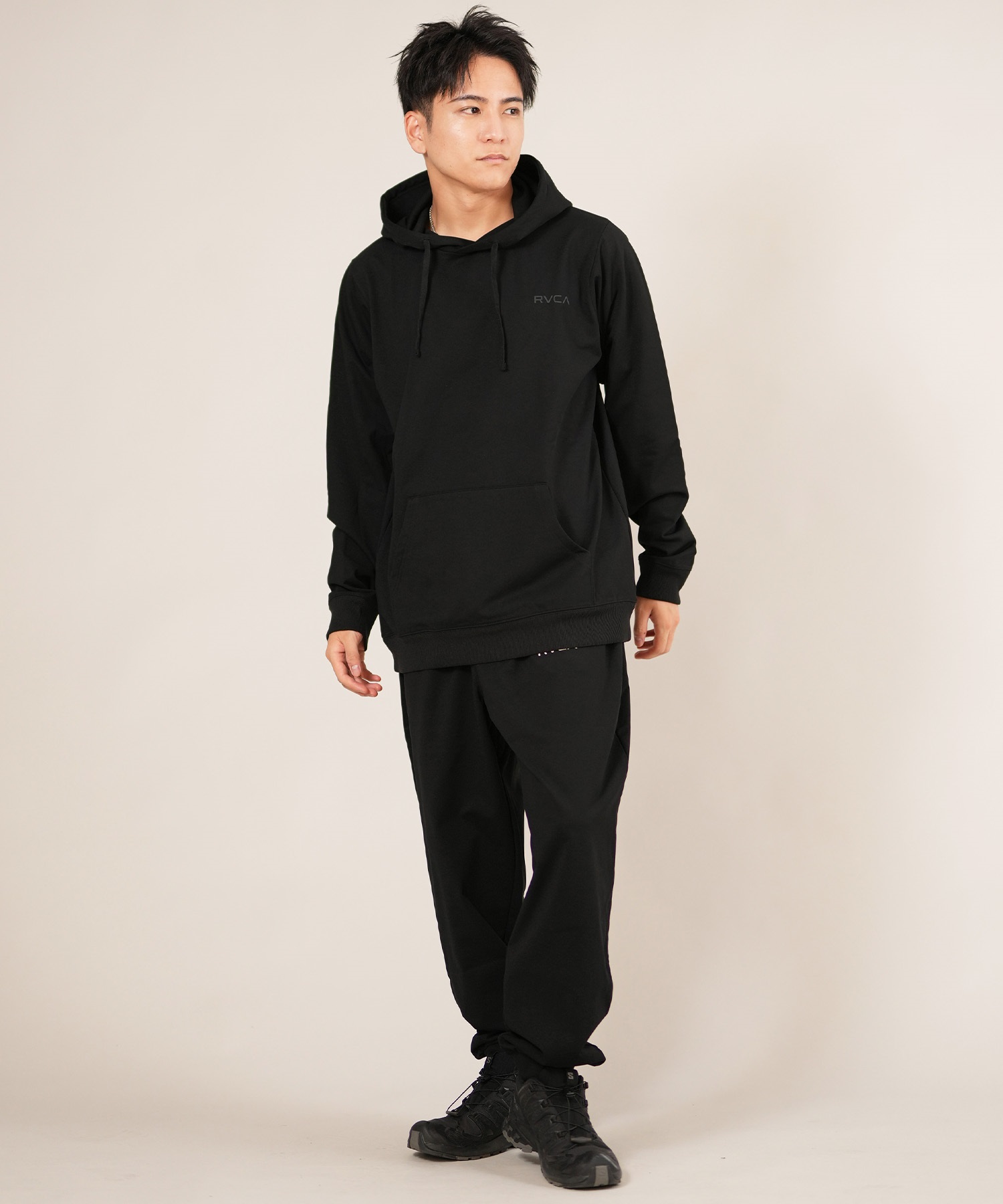 RVCA ルーカ プルオーバー パーカー メンズ スウェット フーディー ロゴ バックプリント 裏毛 セットアップ対応 BF042-P03(BLB-S)