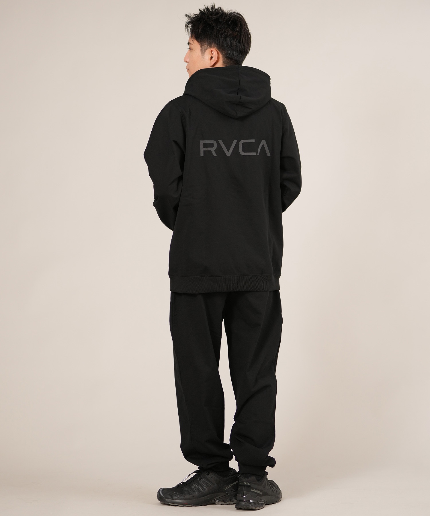 RVCA ルーカ プルオーバー パーカー メンズ スウェット フーディー ロゴ バックプリント 裏毛 セットアップ対応 BF042-P03(BLB-S)