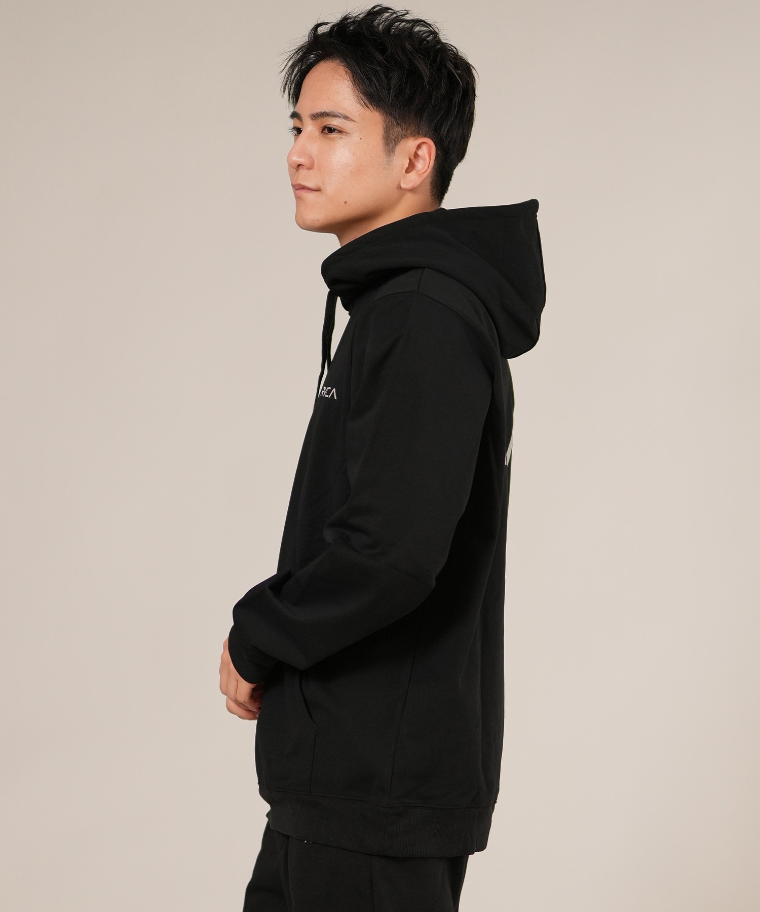 RVCA ルーカ プルオーバー パーカー メンズ スウェット フーディー ロゴ バックプリント 裏毛 セットアップ対応 BF042-P03(BLB-S)