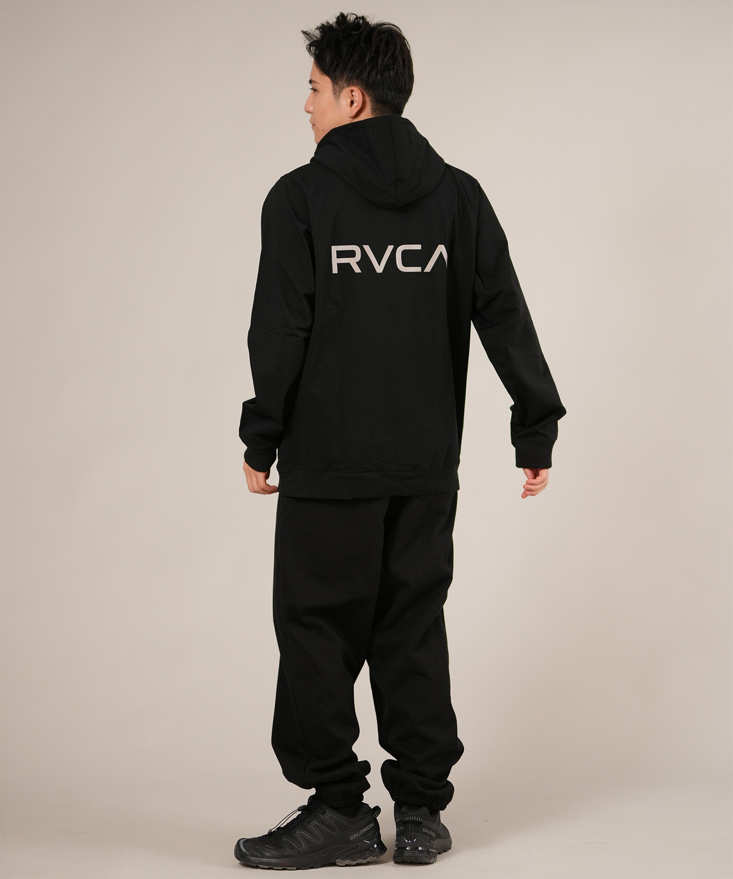 RVCA ルーカ プルオーバー パーカー メンズ スウェット フーディー ロゴ バックプリント 裏毛 セットアップ対応 BF042-P03(BLB-S)