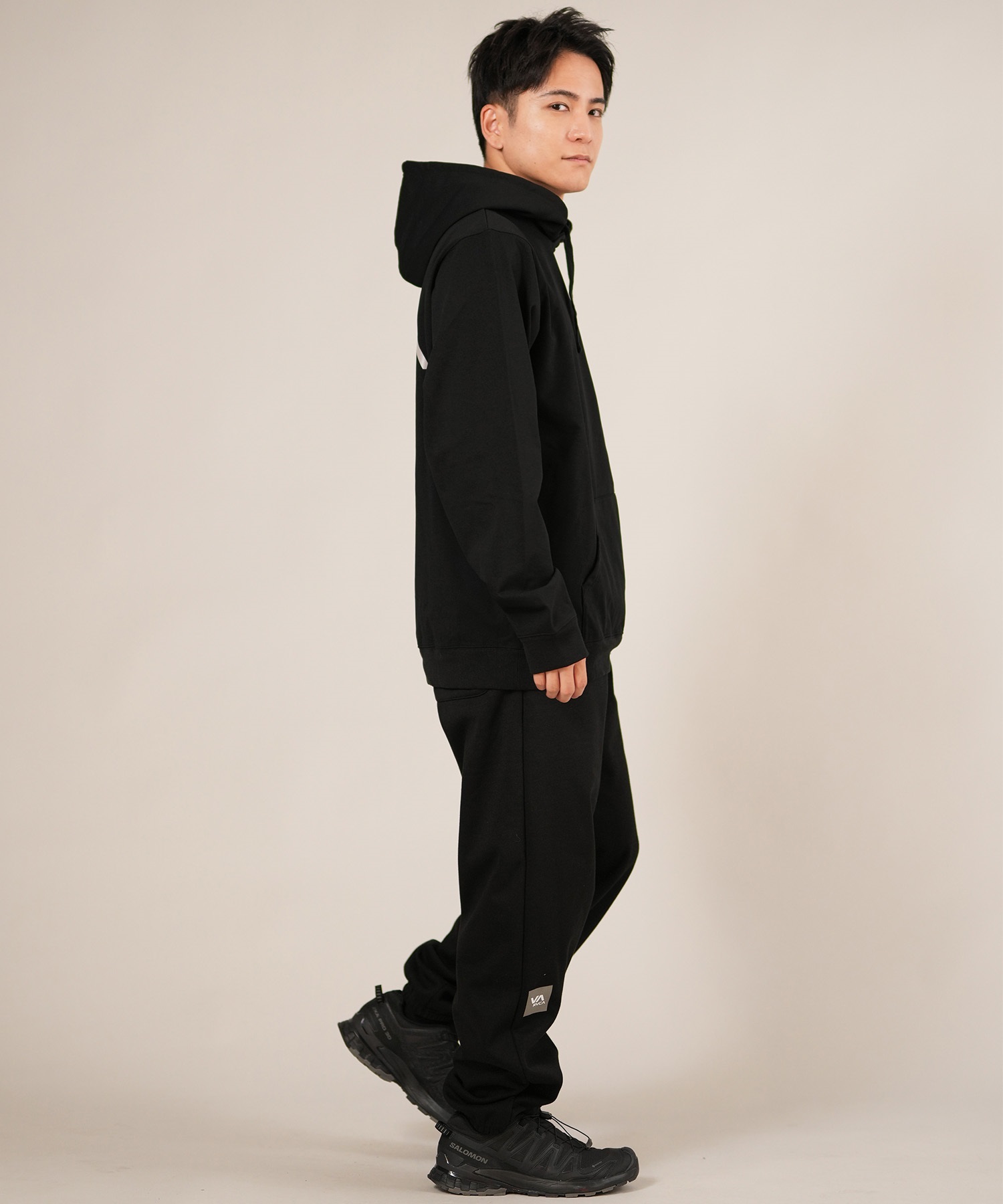 RVCA ルーカ プルオーバー パーカー メンズ スウェット フーディー ロゴ バックプリント 裏毛 セットアップ対応 BF042-P03(BLB-S)