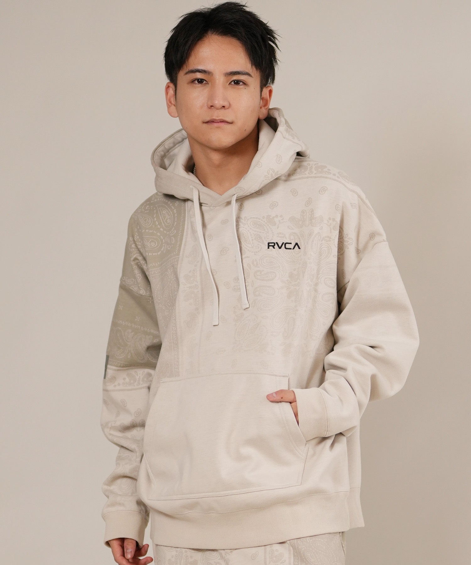 RVCA ルーカ プルオーバー パーカー メンズ バックプリント ロゴ 裏