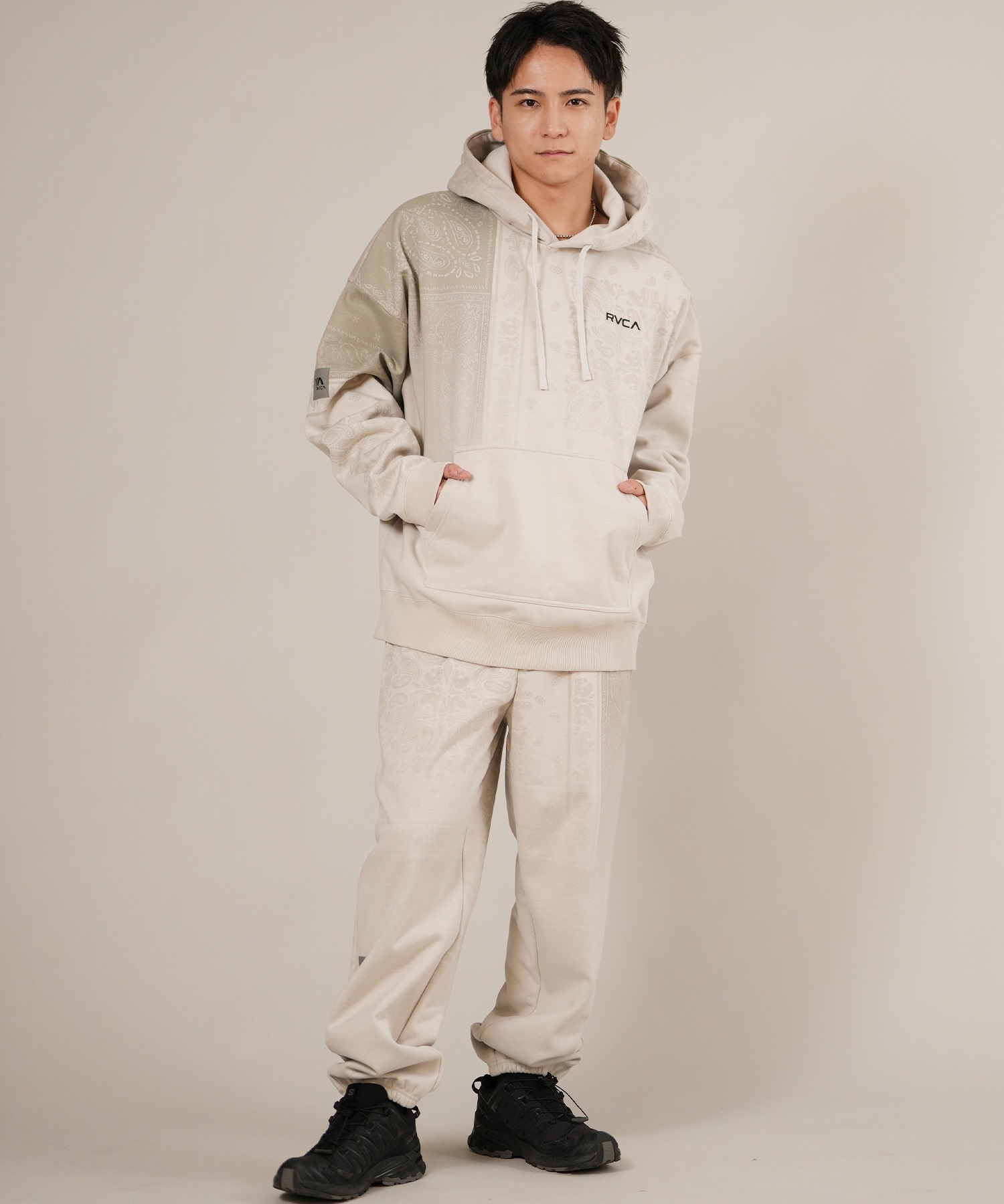 RVCA ルーカ プルオーバー パーカー メンズ バックプリント ロゴ 裏