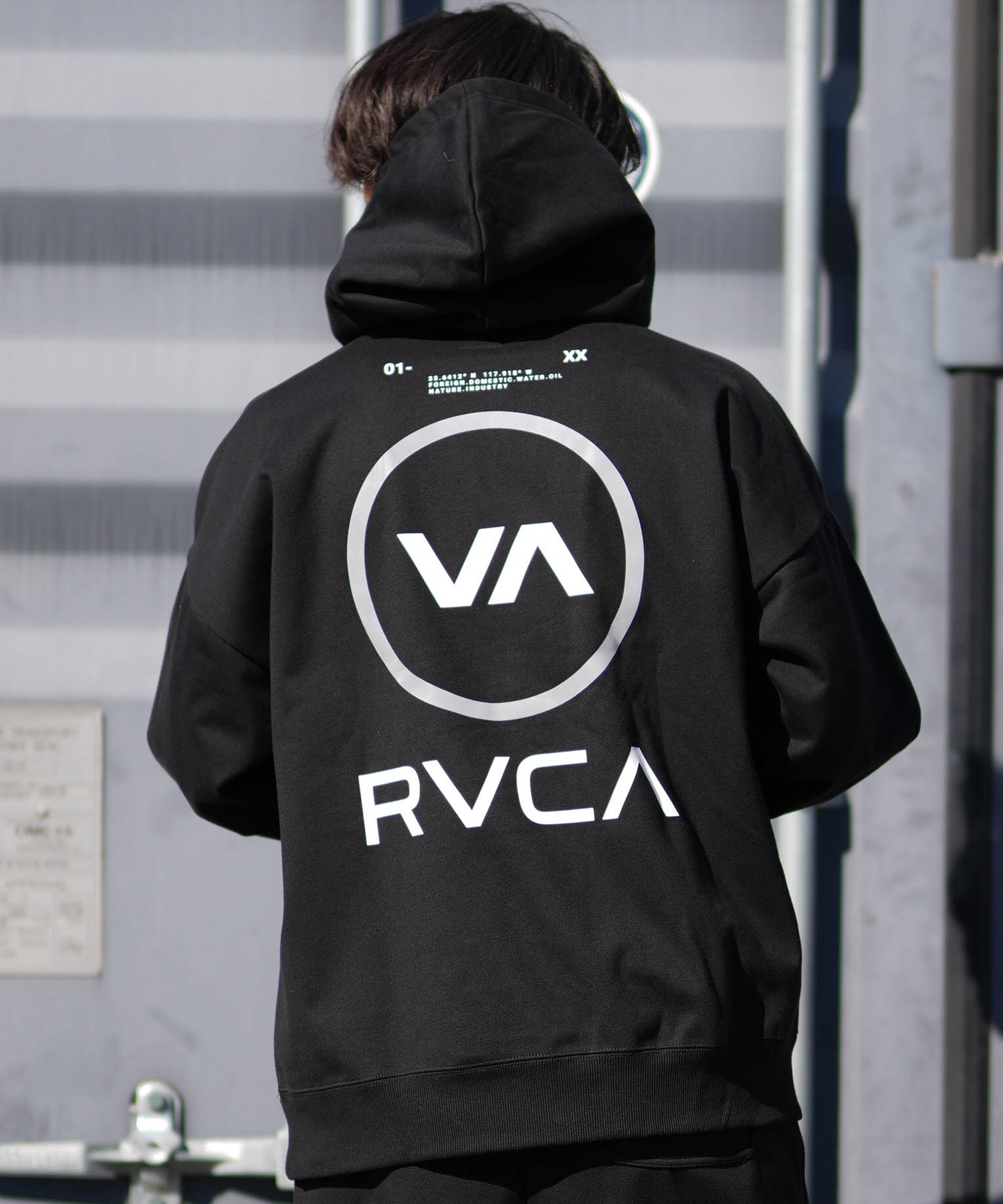 RVCA ルーカ プルオーバー パーカー メンズ バックプリント REFRECTIVE
