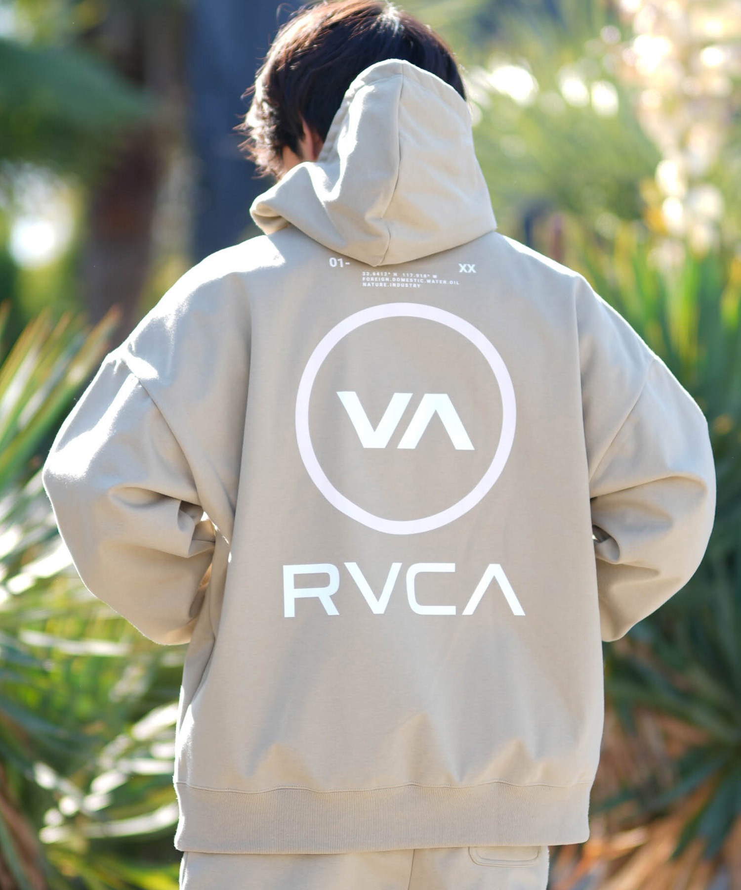 RVCA ルーカ プルオーバー パーカー メンズ バックプリント REFRECTIVE