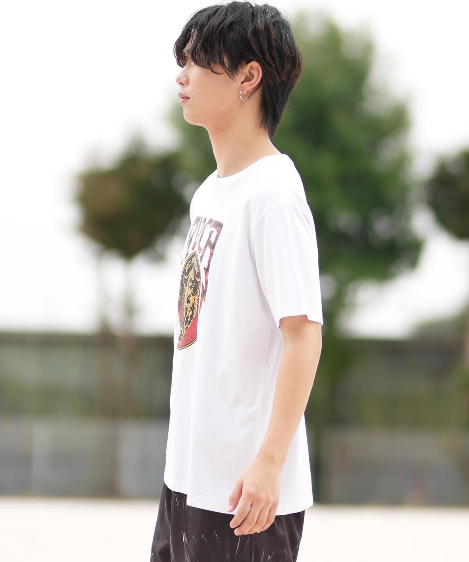 RVCA ルーカ 半袖 Tシャツ メンズ フロントプリント RAWR SS BF041-251(WHT-S)