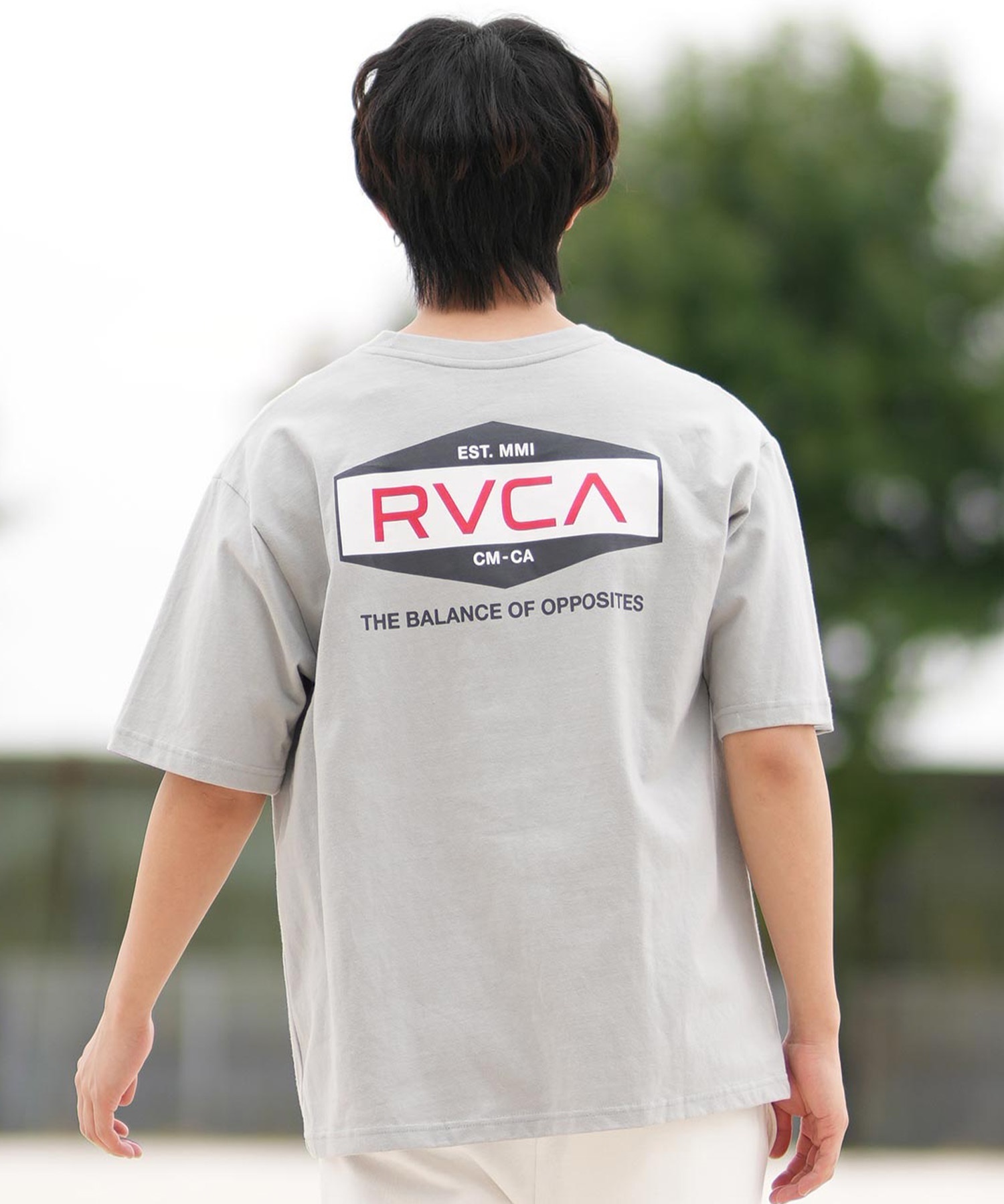 RVCA ルーカ 半袖 Tシャツ メンズ バックプリント BF041-252(WHT-S)
