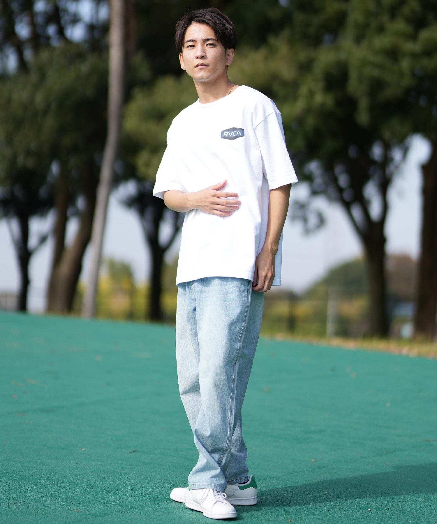 RVCA ルーカ 半袖 Tシャツ メンズ バックプリント BF041-252(WHT-S)