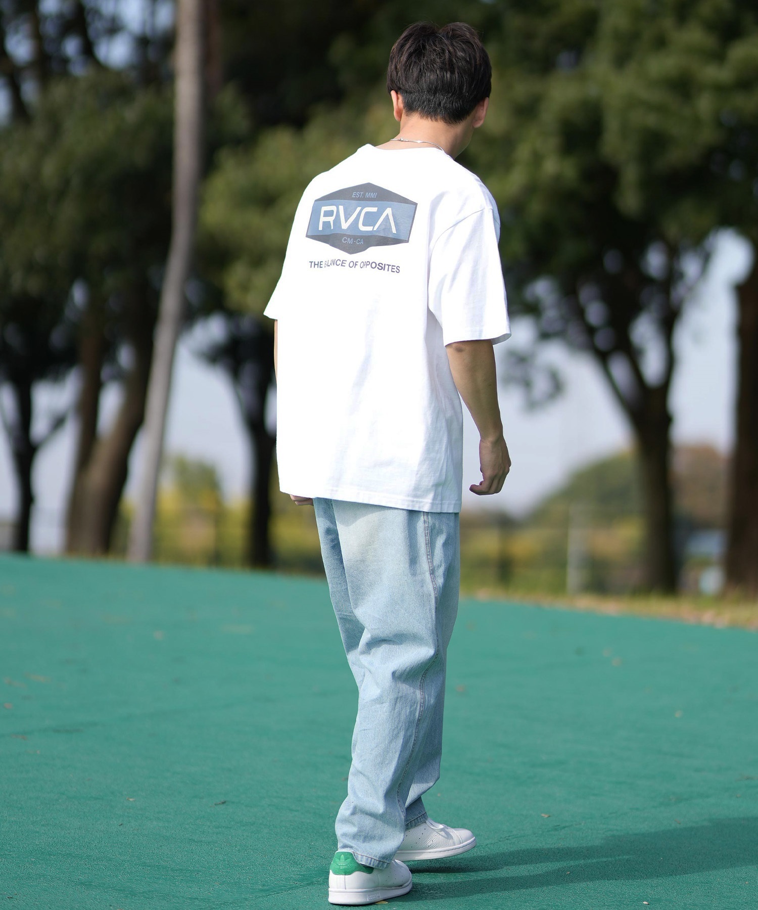 RVCA ルーカ 半袖 Tシャツ メンズ バックプリント BF041-252(WHT-S)