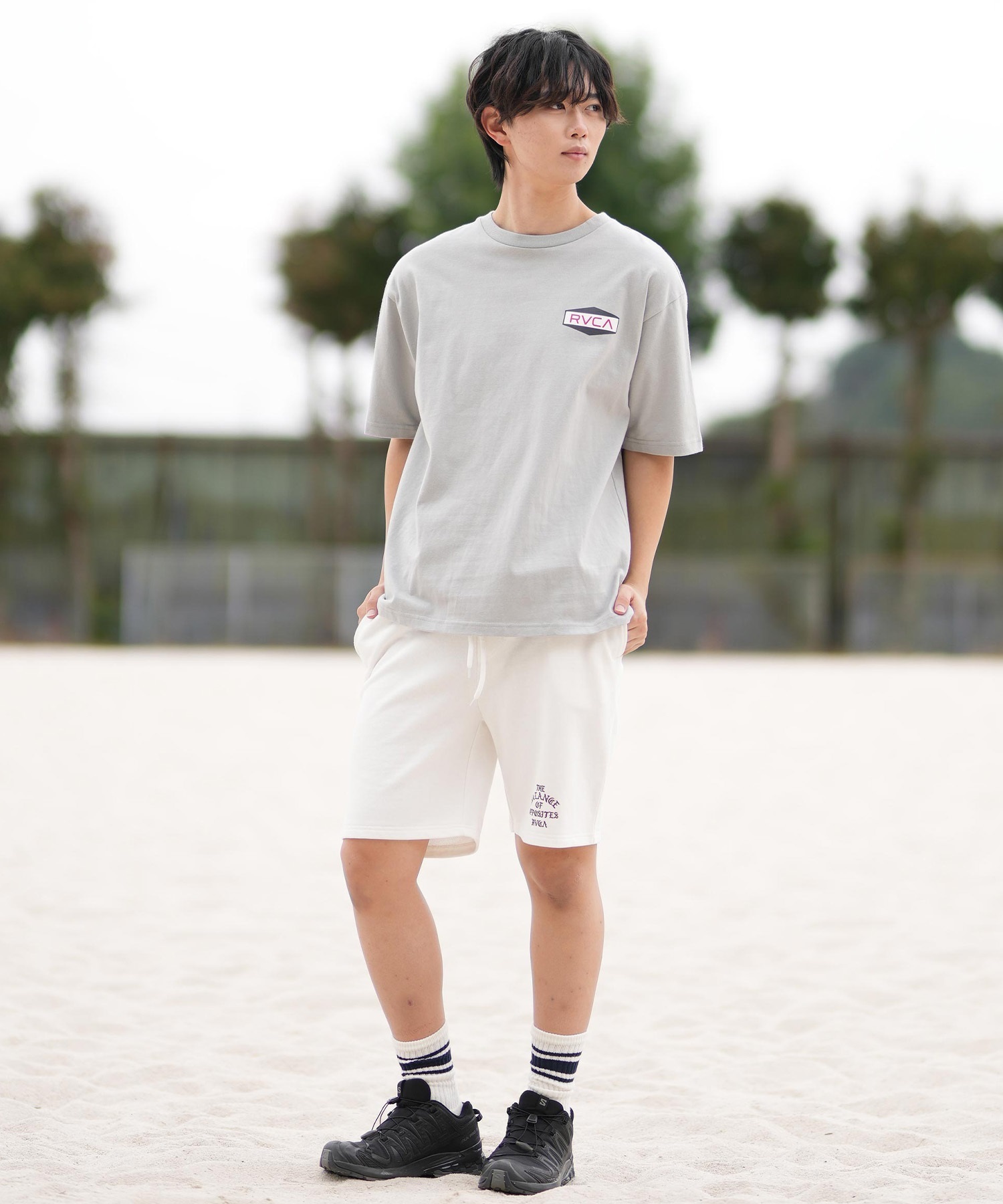 RVCA ルーカ 半袖 Tシャツ メンズ バックプリント BF041-252(WHT-S)