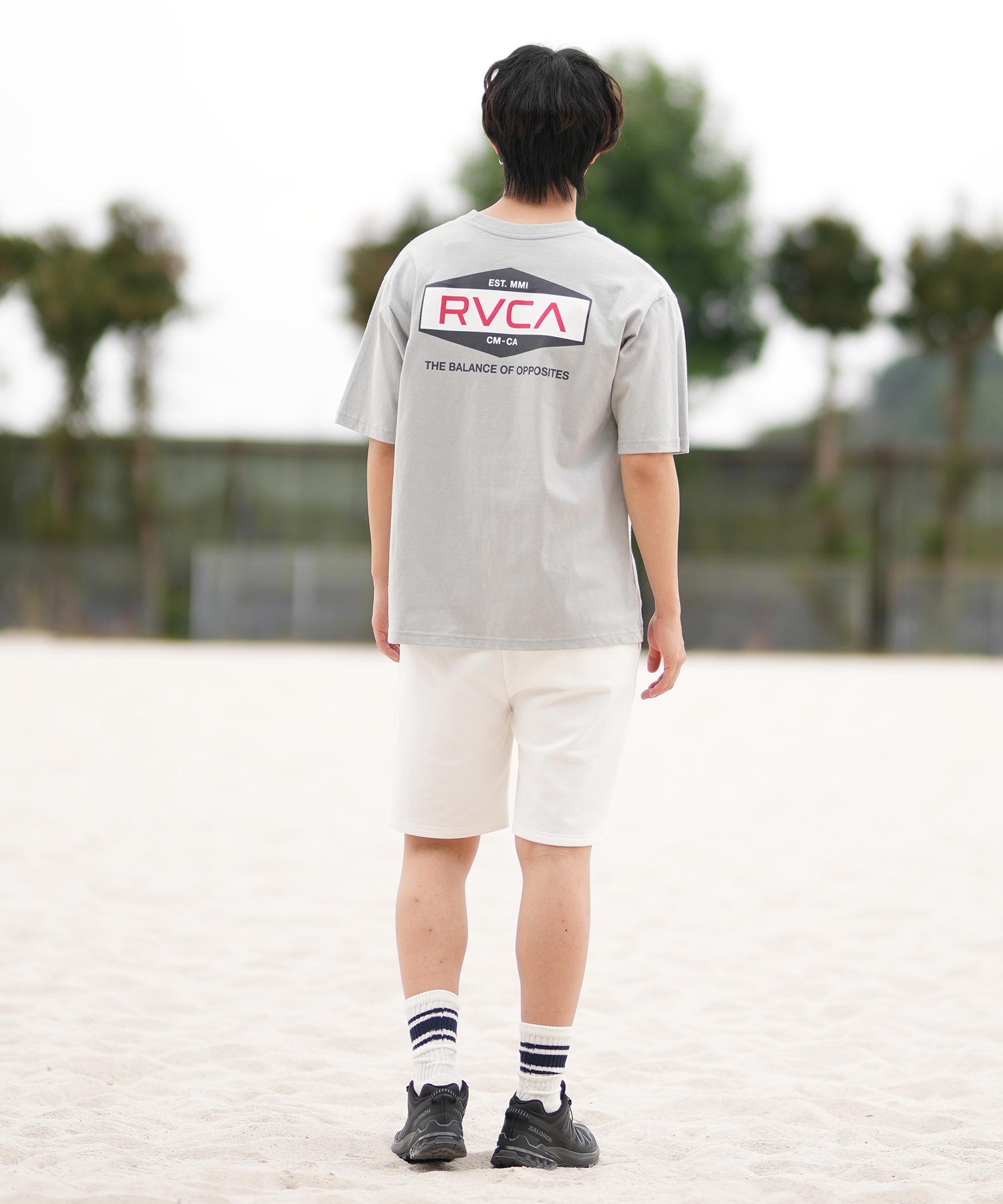 RVCA ルーカ 半袖 Tシャツ メンズ バックプリント BF041-252(WHT-S)