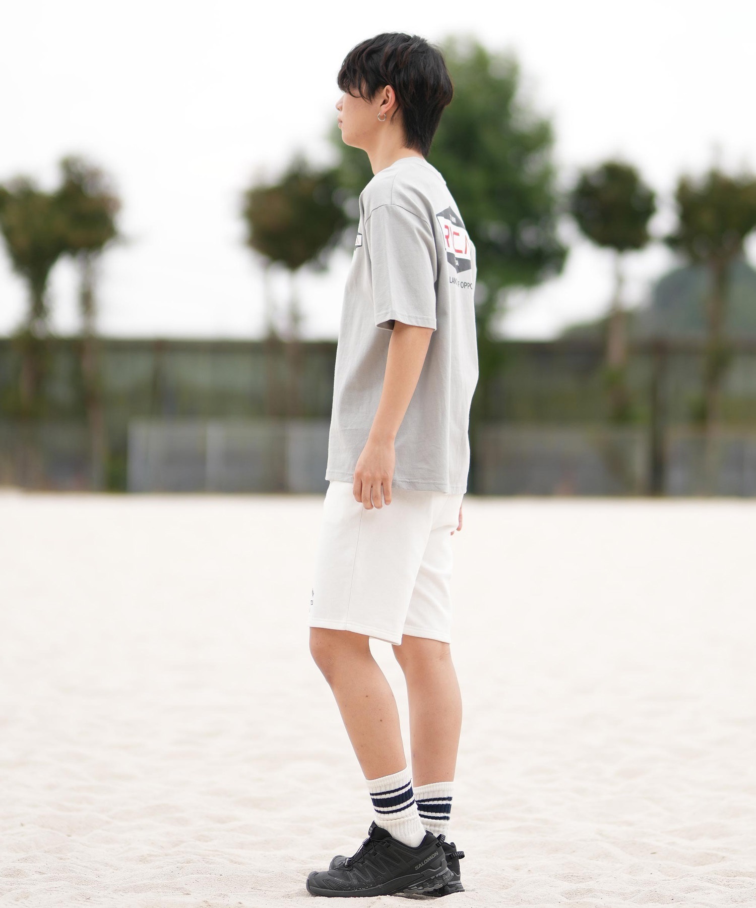 RVCA ルーカ 半袖 Tシャツ メンズ バックプリント BF041-252(WHT-S)