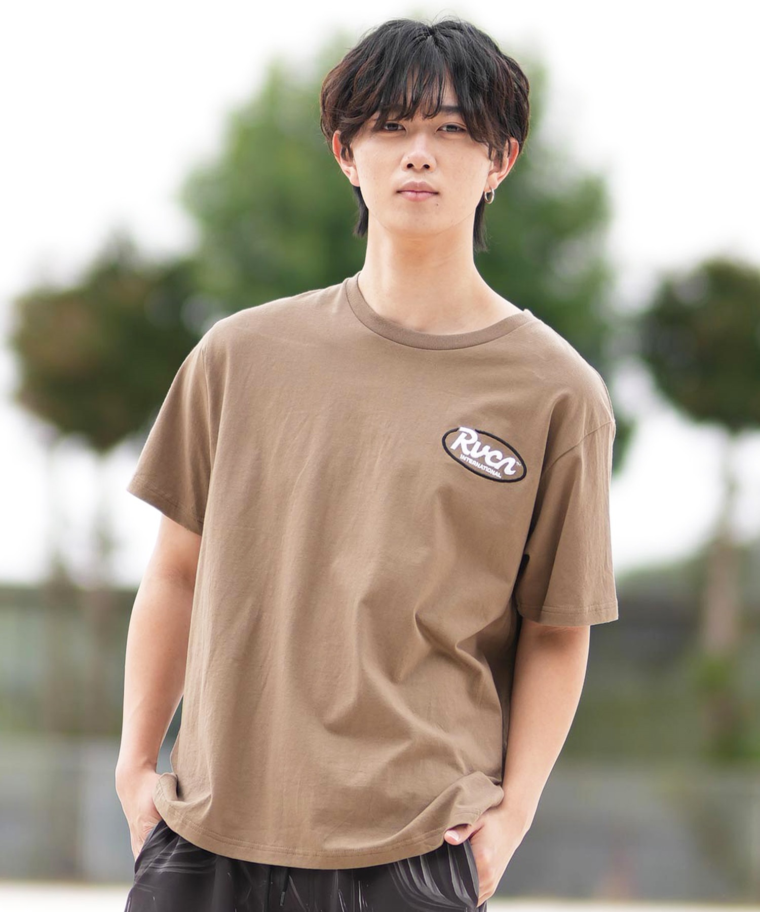 RVCA ルーカ 半袖 Tシャツ メンズ バックプリント RANCH SCRIPT SS BF041-256(WHT-S)