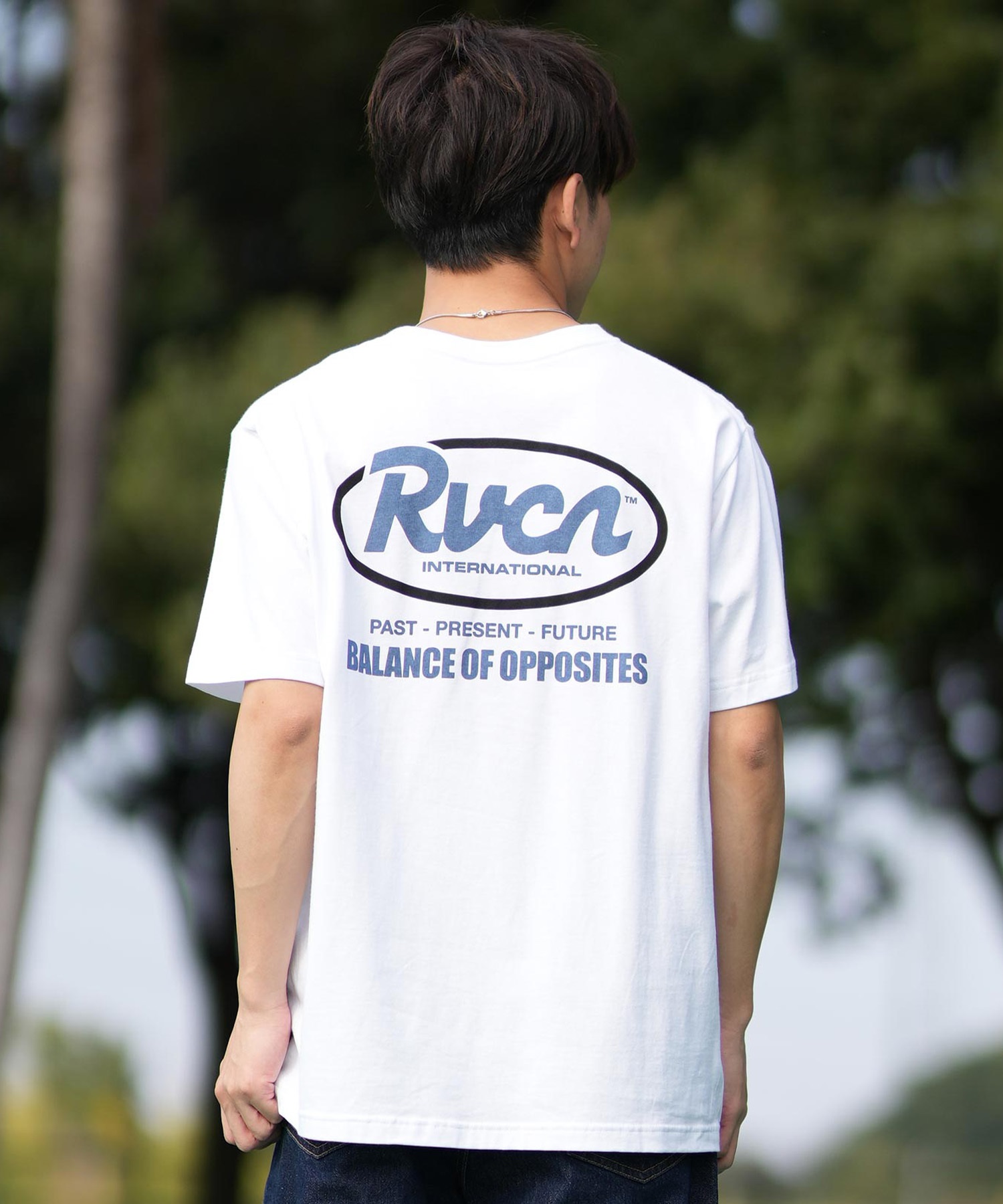 RVCA ルーカ 半袖 Tシャツ メンズ バックプリント RANCH SCRIPT SS BF041-256(WHT-S)