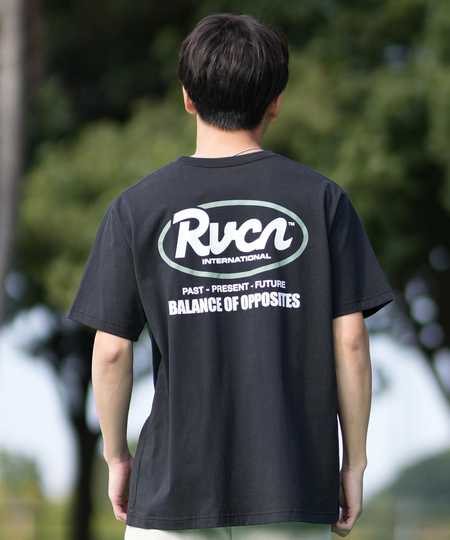 RVCA ルーカ 半袖 Tシャツ メンズ バックプリント RANCH SCRIPT SS BF041-256(WHT-S)