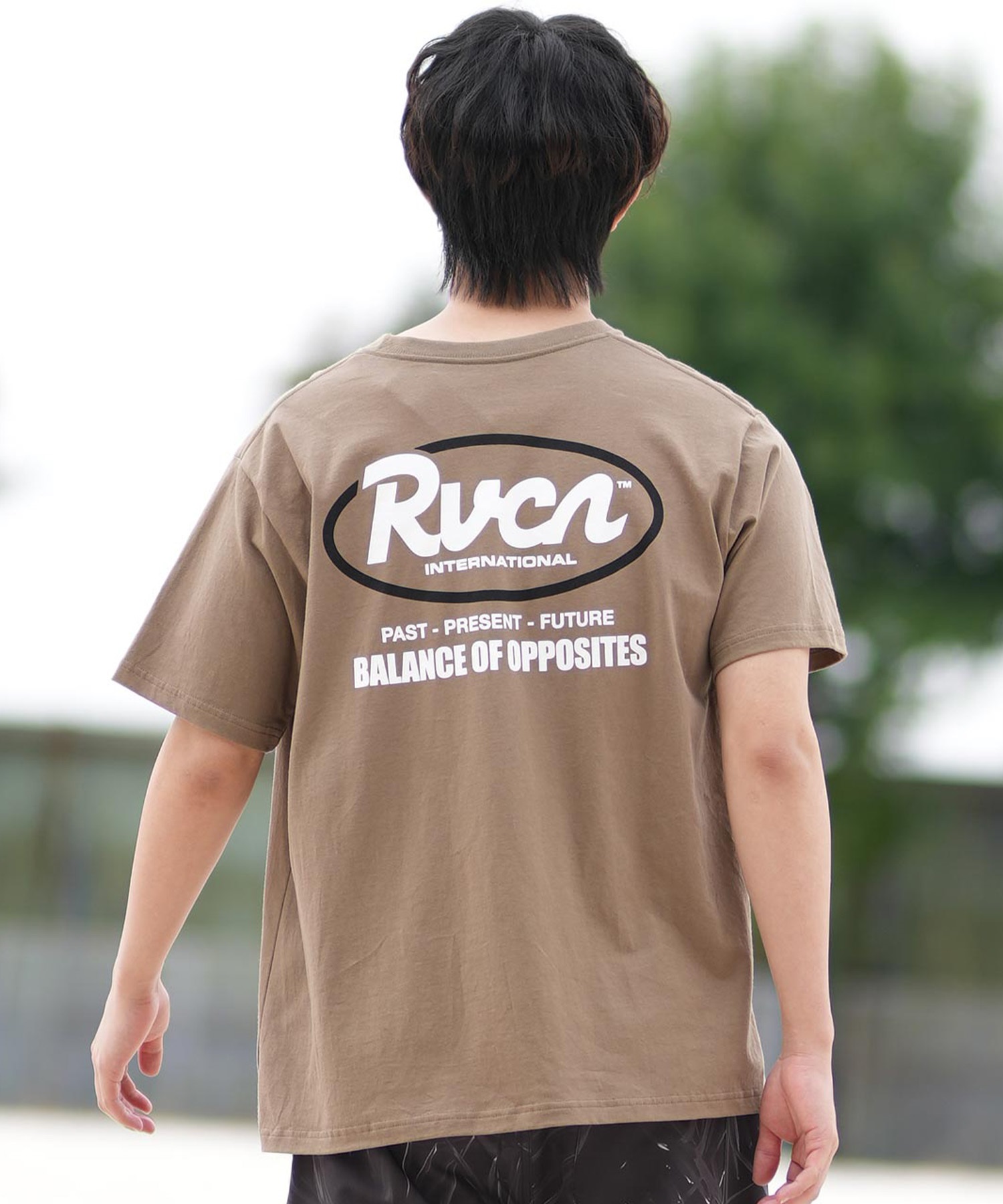 RVCA ルーカ 半袖 Tシャツ メンズ バックプリント RANCH SCRIPT SS BF041-256(WHT-S)