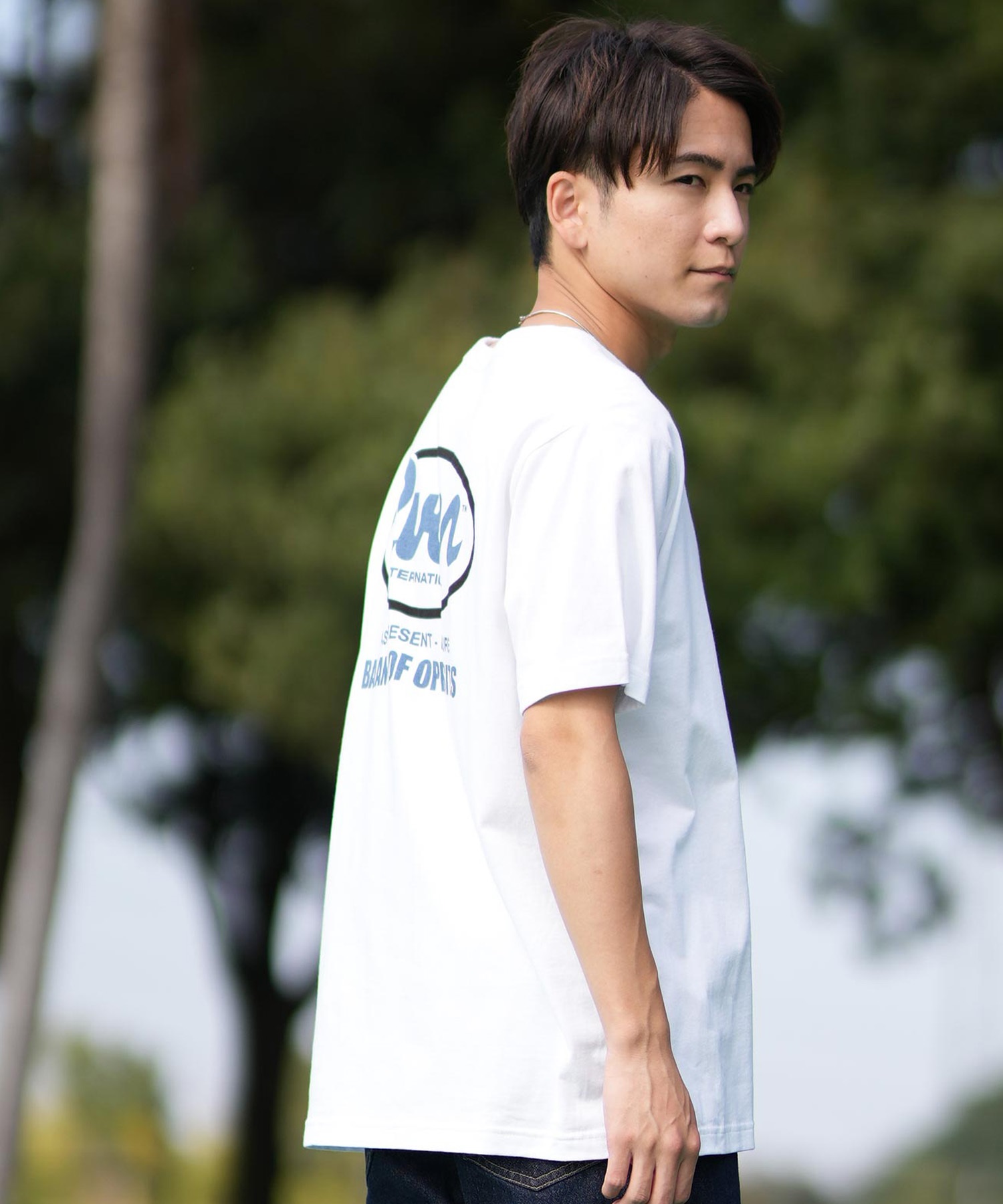 RVCA ルーカ 半袖 Tシャツ メンズ バックプリント RANCH SCRIPT SS BF041-256(WHT-S)