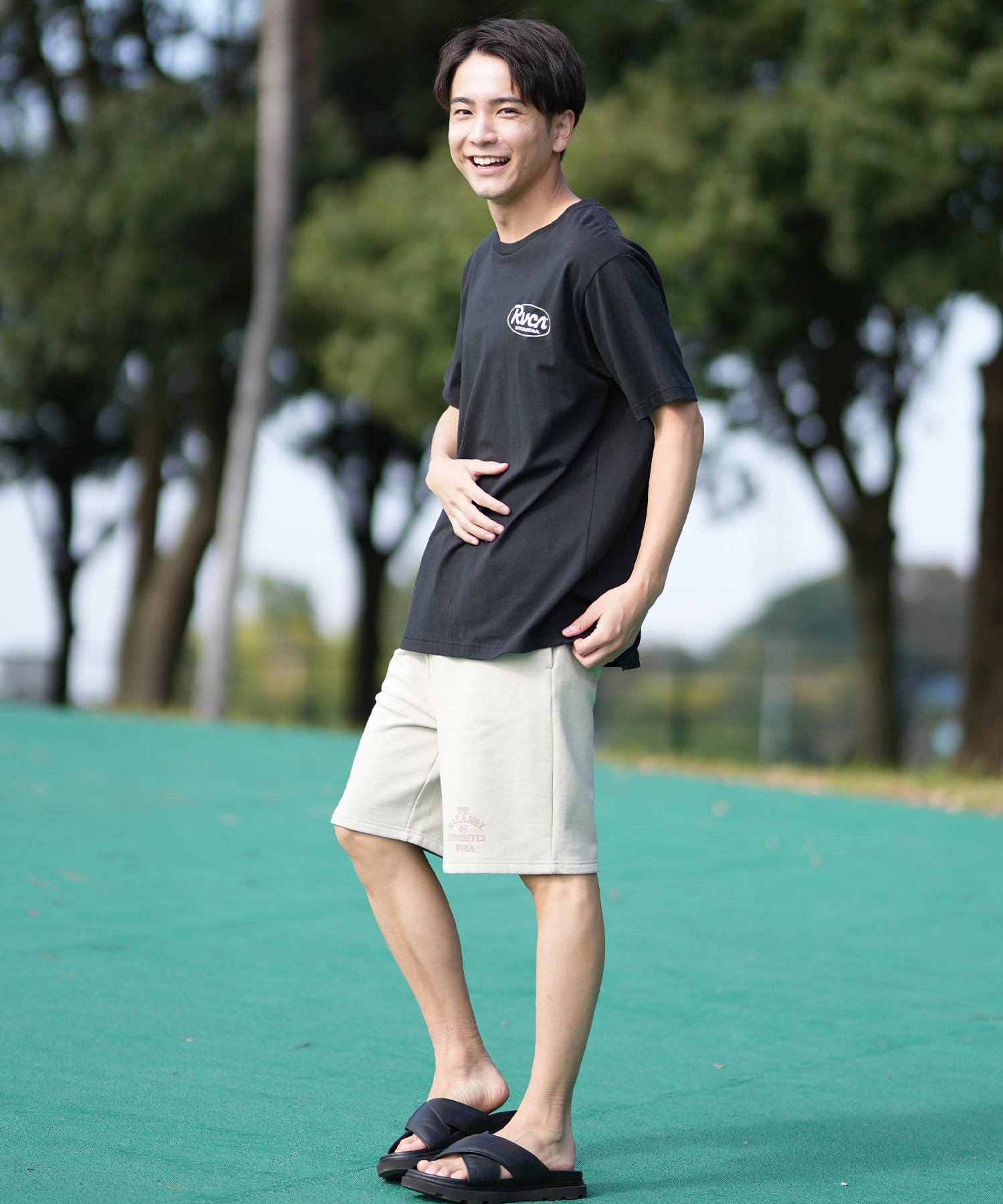 RVCA ルーカ 半袖 Tシャツ メンズ バックプリント RANCH SCRIPT SS BF041-256(WHT-S)
