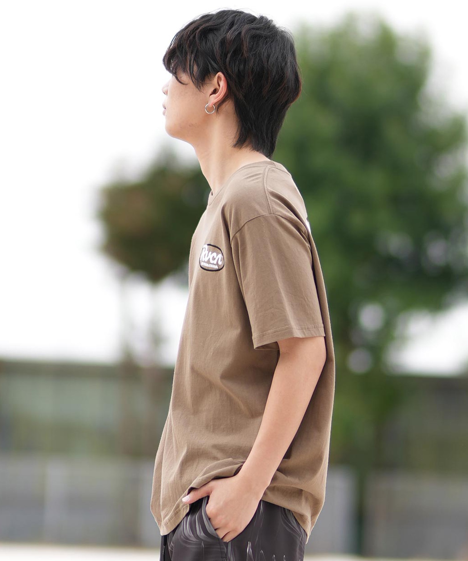 RVCA ルーカ 半袖 Tシャツ メンズ バックプリント RANCH SCRIPT SS BF041-256(WHT-S)
