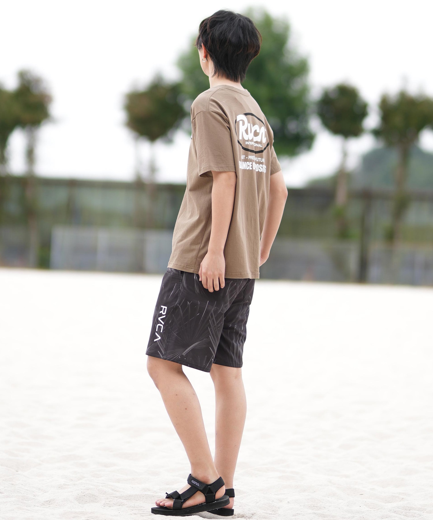 RVCA ルーカ 半袖 Tシャツ メンズ バックプリント RANCH SCRIPT SS BF041-256(WHT-S)