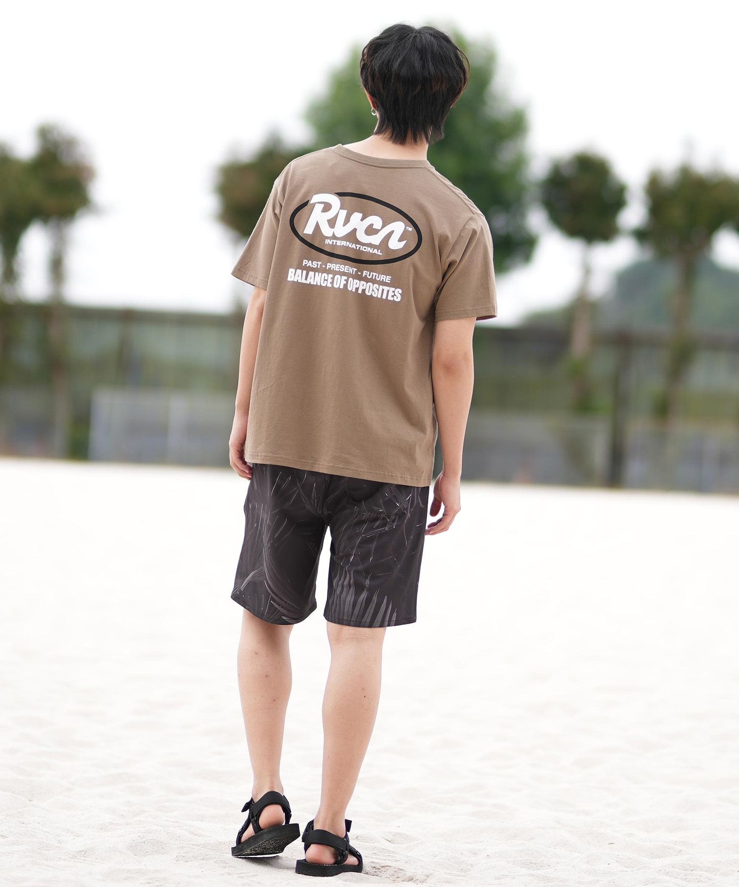 RVCA ルーカ 半袖 Tシャツ メンズ バックプリント RANCH SCRIPT SS BF041-256(WHT-S)