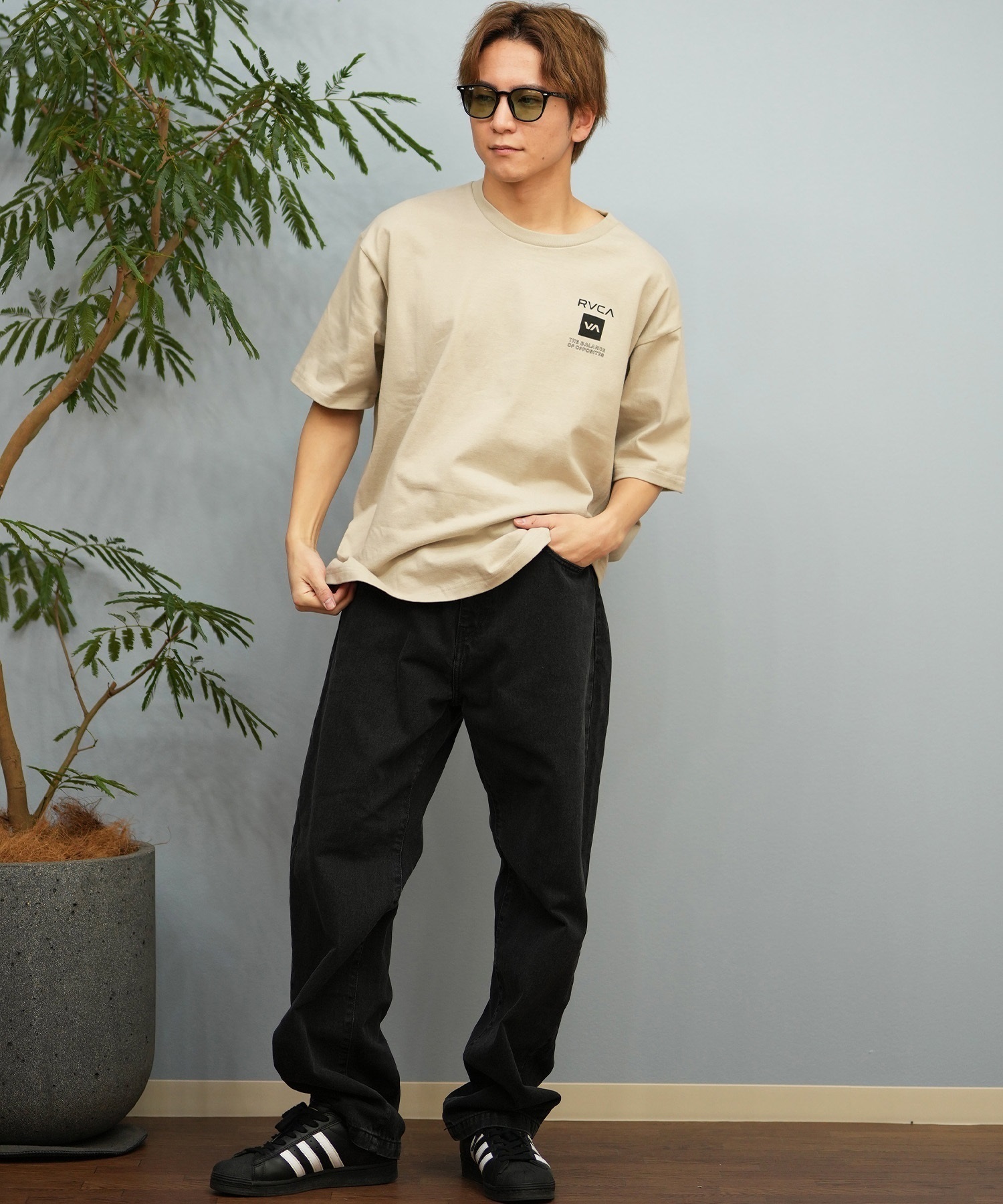 RVCA ルーカ 半袖 Tシャツ メンズ ボックスロゴ バックプリント