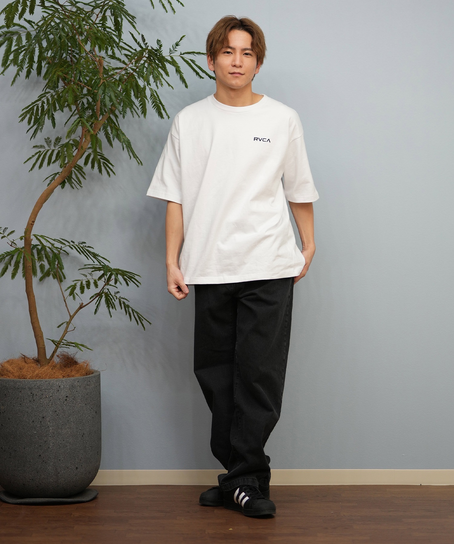 RVCA ルーカ 半袖 Tシャツ メンズ バックプリント ブランドロゴ