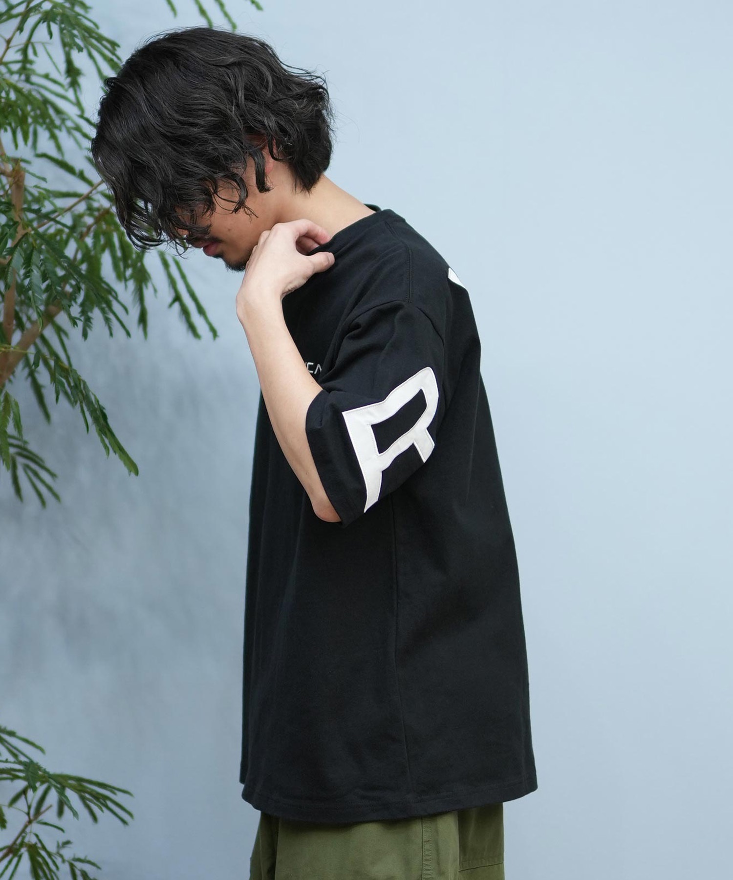 RVCA ルーカ 半袖 Tシャツ メンズ バックプリント ブランドロゴ オーバーサイズ BF041-P22(WHT-S)