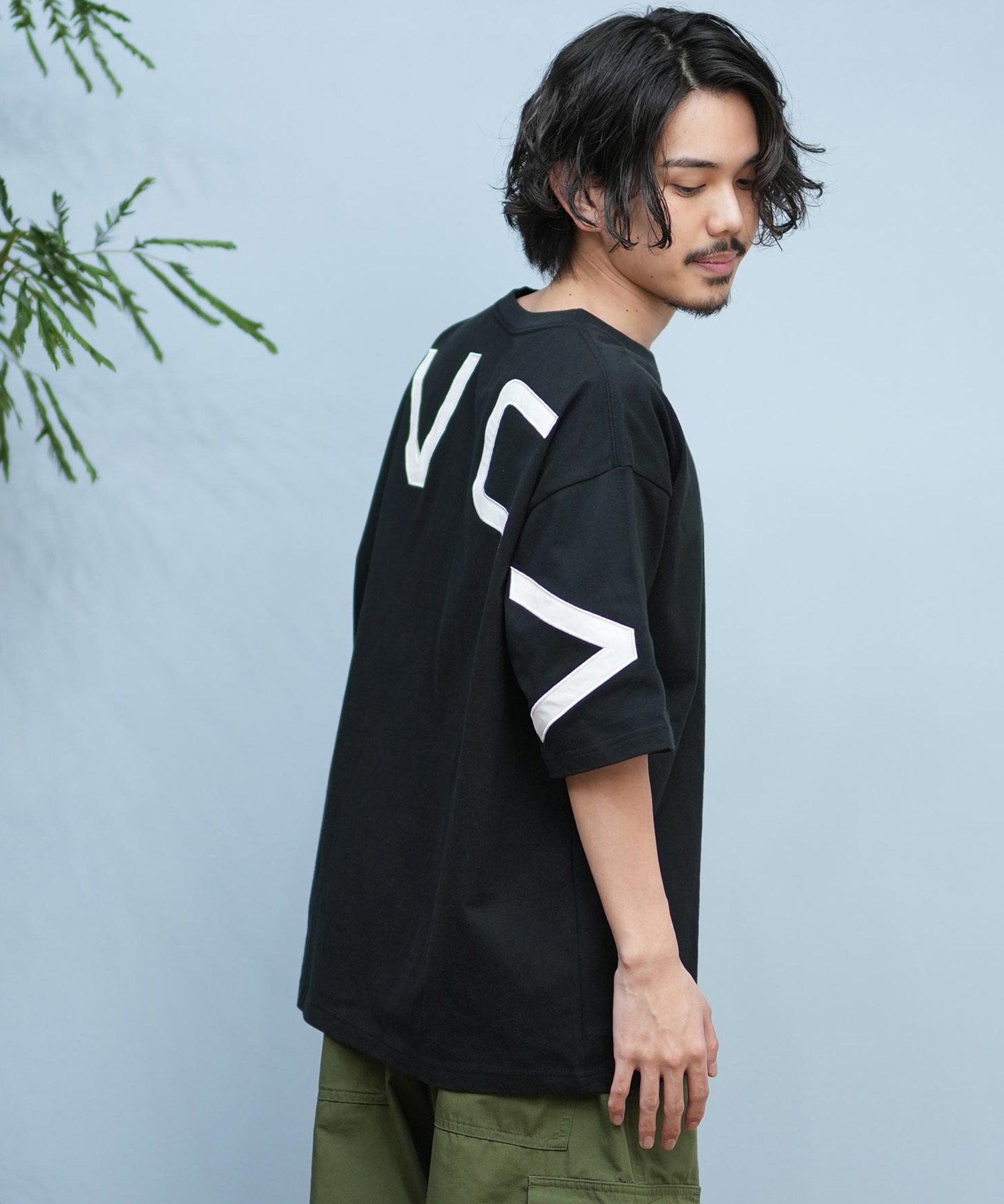 RVCA ルーカ 半袖 Tシャツ メンズ バックプリント ブランドロゴ オーバーサイズ BF041-P22(WHT-S)
