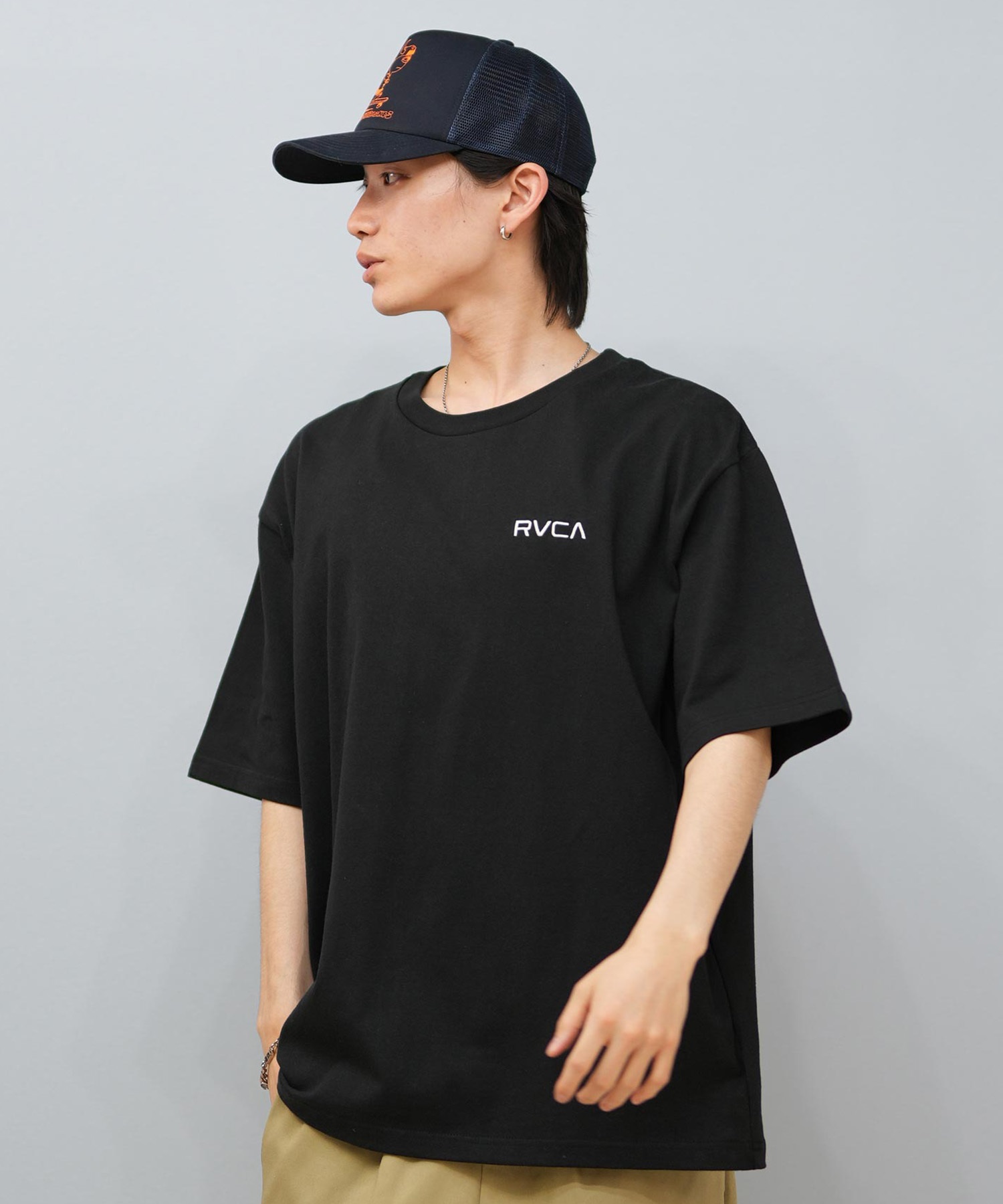 RVCA ルーカ 半袖 Tシャツ メンズ バックプリント オーバーサイズ ボックスロゴ BOX SS BF04A-200(WHT-S)