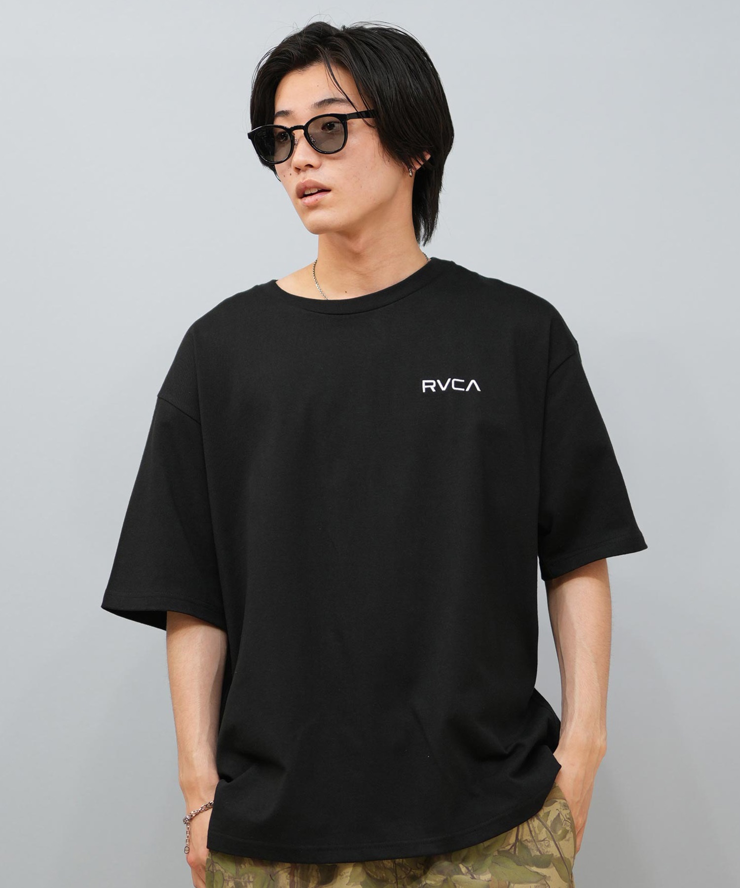 RVCA ルーカ 半袖 Tシャツ メンズ バックプリント オーバーサイズ ボックスロゴ BOX SS BF04A-200(WHT-S)