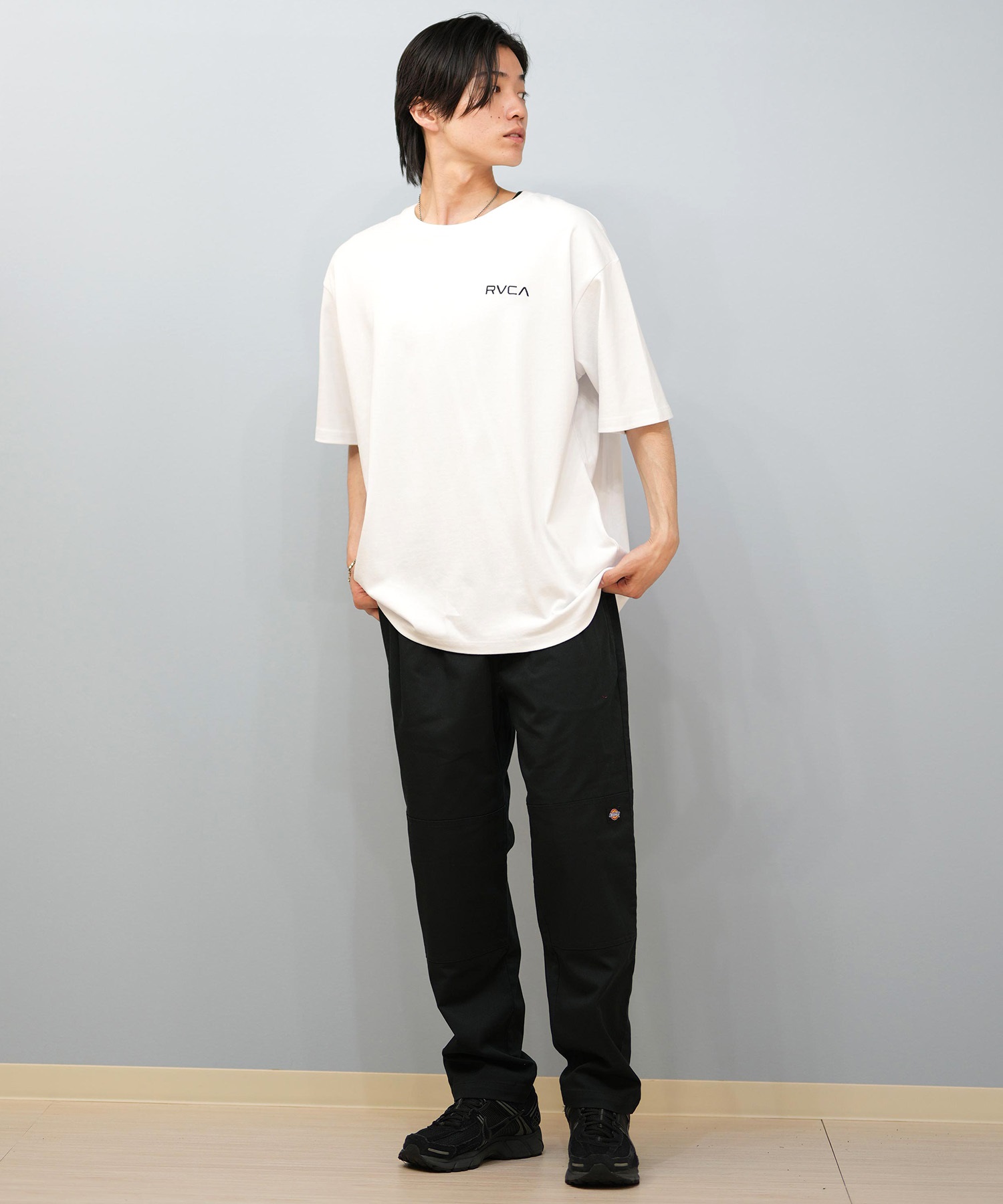 RVCA ルーカ 半袖 Tシャツ メンズ バックプリント オーバーサイズ ボックスロゴ BOX SS BF04A-200(WHT-S)