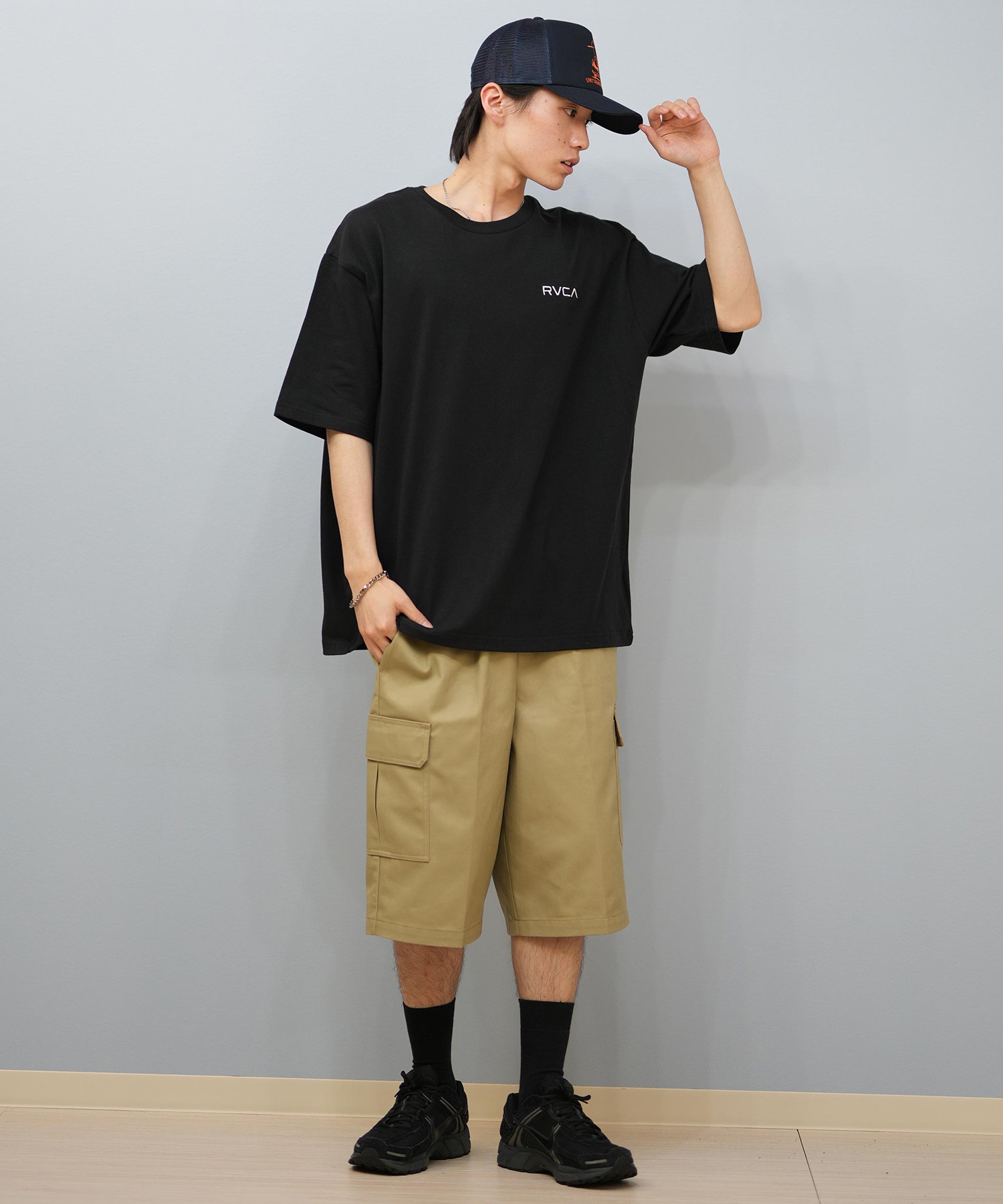 RVCA ルーカ 半袖 Tシャツ メンズ バックプリント オーバーサイズ ボックスロゴ BOX SS BF04A-200(WHT-S)