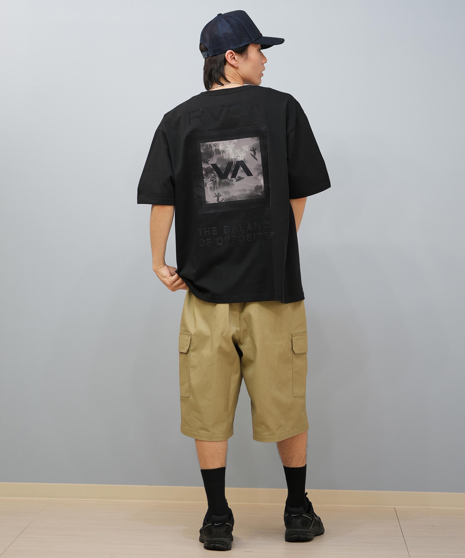 RVCA ルーカ 半袖 Tシャツ メンズ バックプリント オーバーサイズ ボックスロゴ BOX SS BF04A-200(WHT-S)