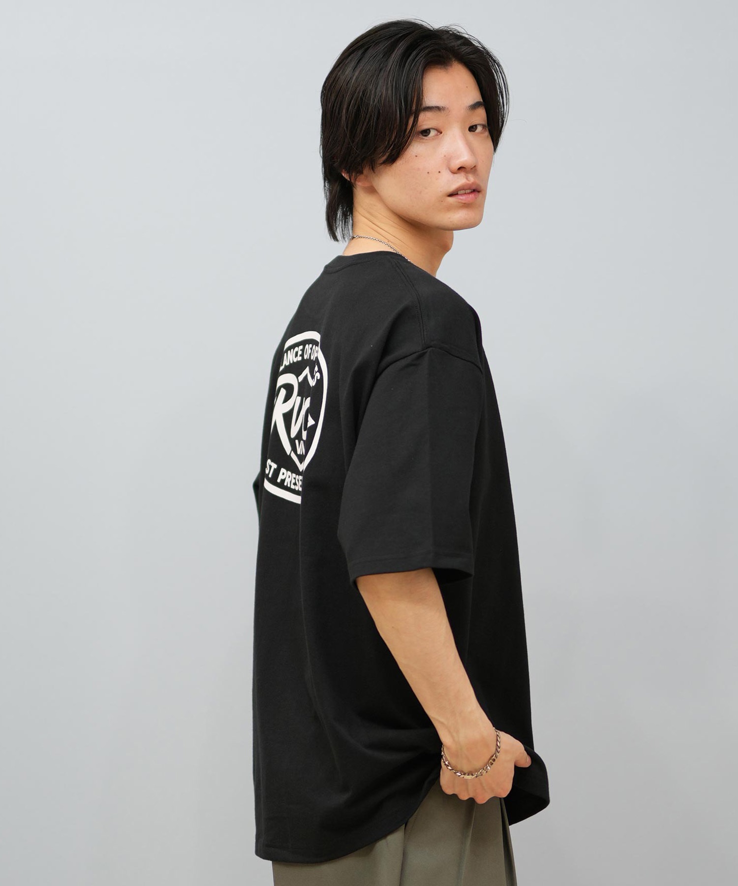 RVCA ルーカ 半袖 Tシャツ メンズ バックプリント オーバーサイズ