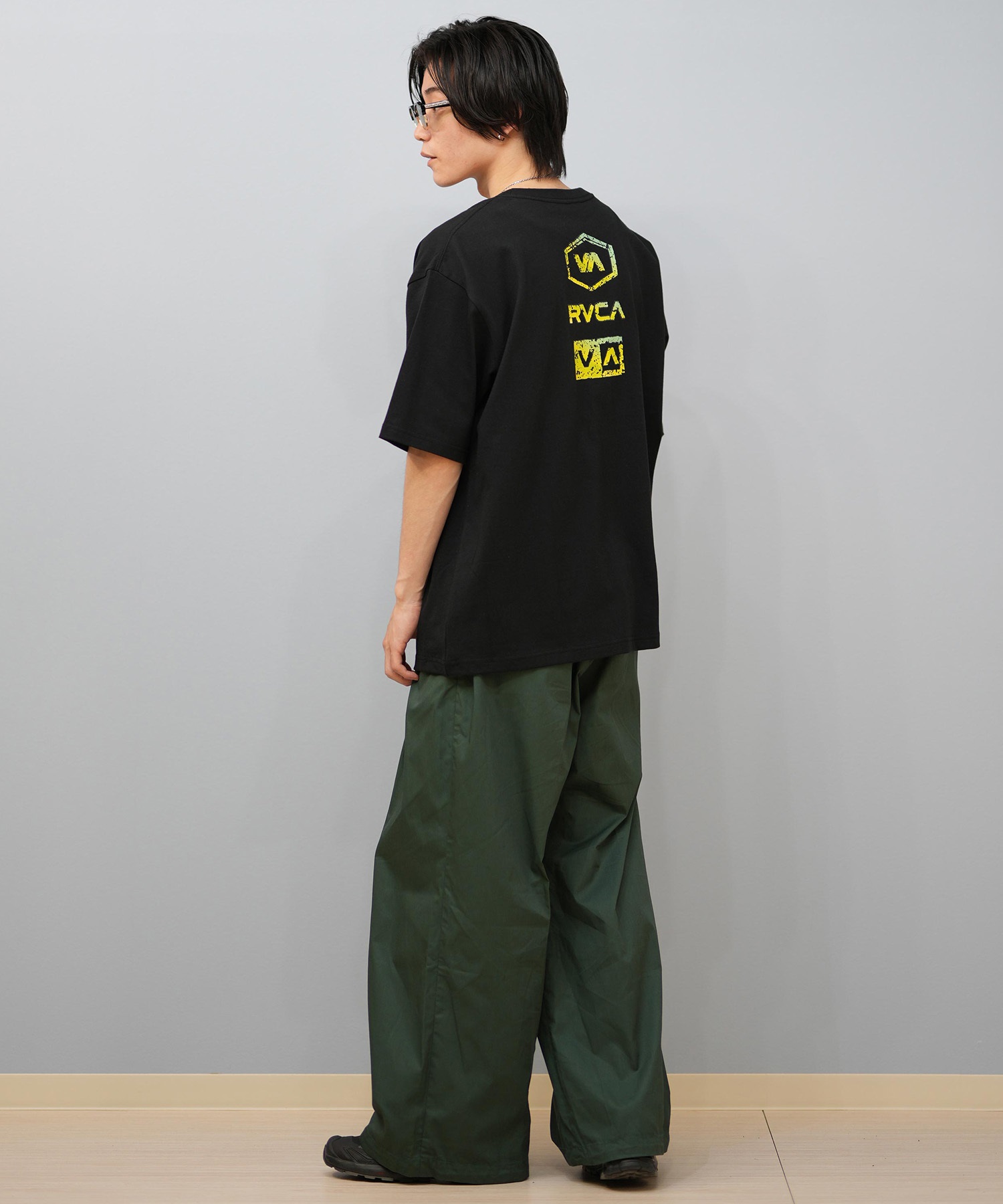 RVCA ルーカ 半袖 Tシャツ メンズ バックプリント オーバーサイズ ロゴ