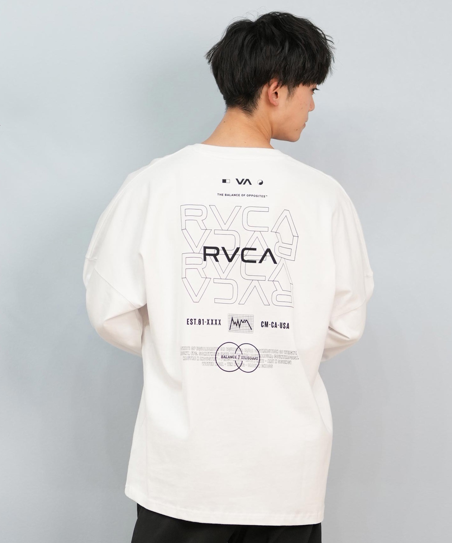 RVCA ルーカ 長袖 Tシャツ メンズ バックプリント オーバーサイズ ユニ