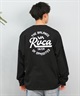 RVCA ルーカ 長袖 Tシャツ メンズ バックプリント ラウンドロゴ オーバーサイズ ユニセックス BF041-152(BLK-S)