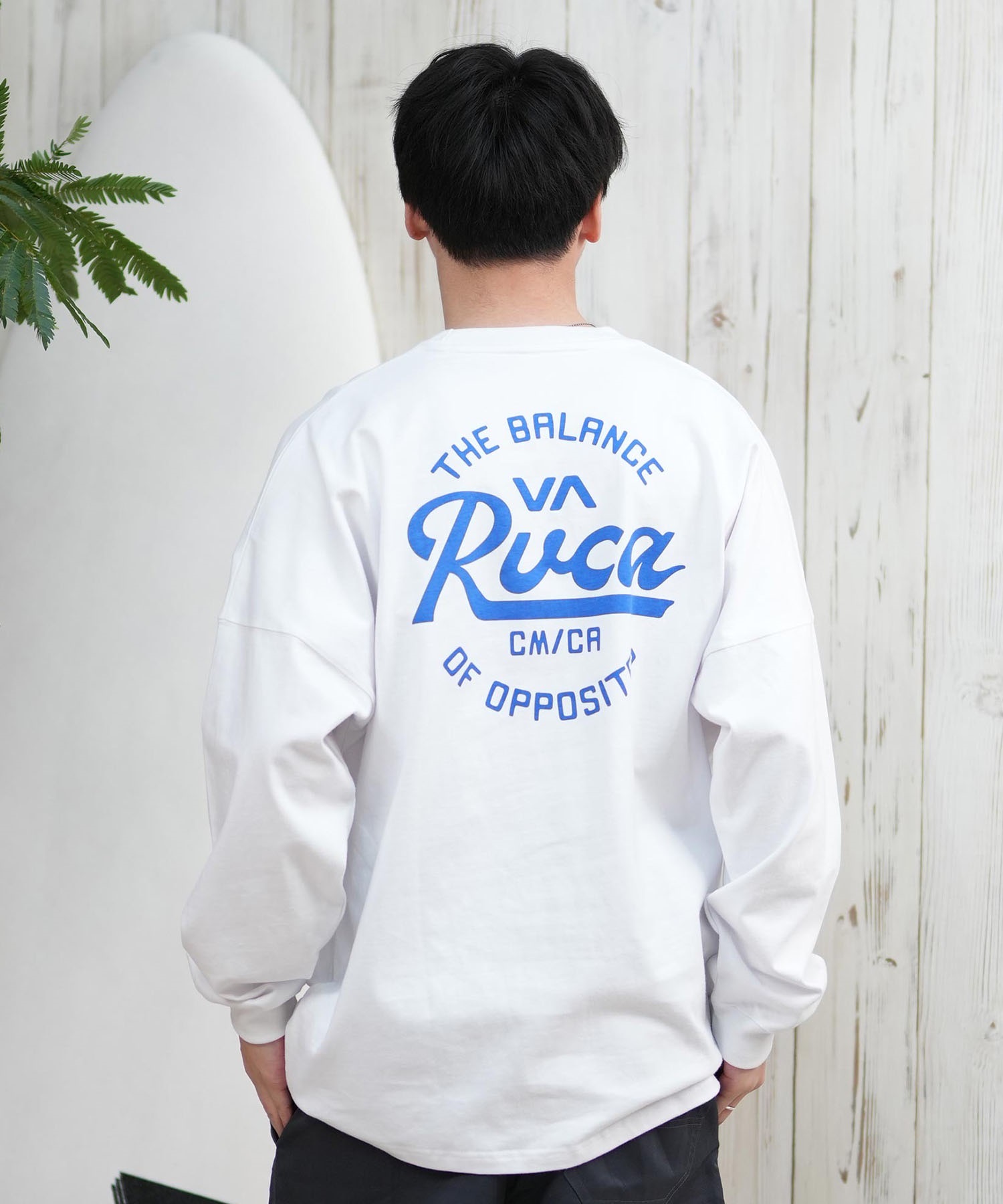 RVCA ルーカ 長袖 Tシャツ メンズ バックプリント ラウンドロゴ オーバーサイズ ユニセックス BF041-152(BLK-S)