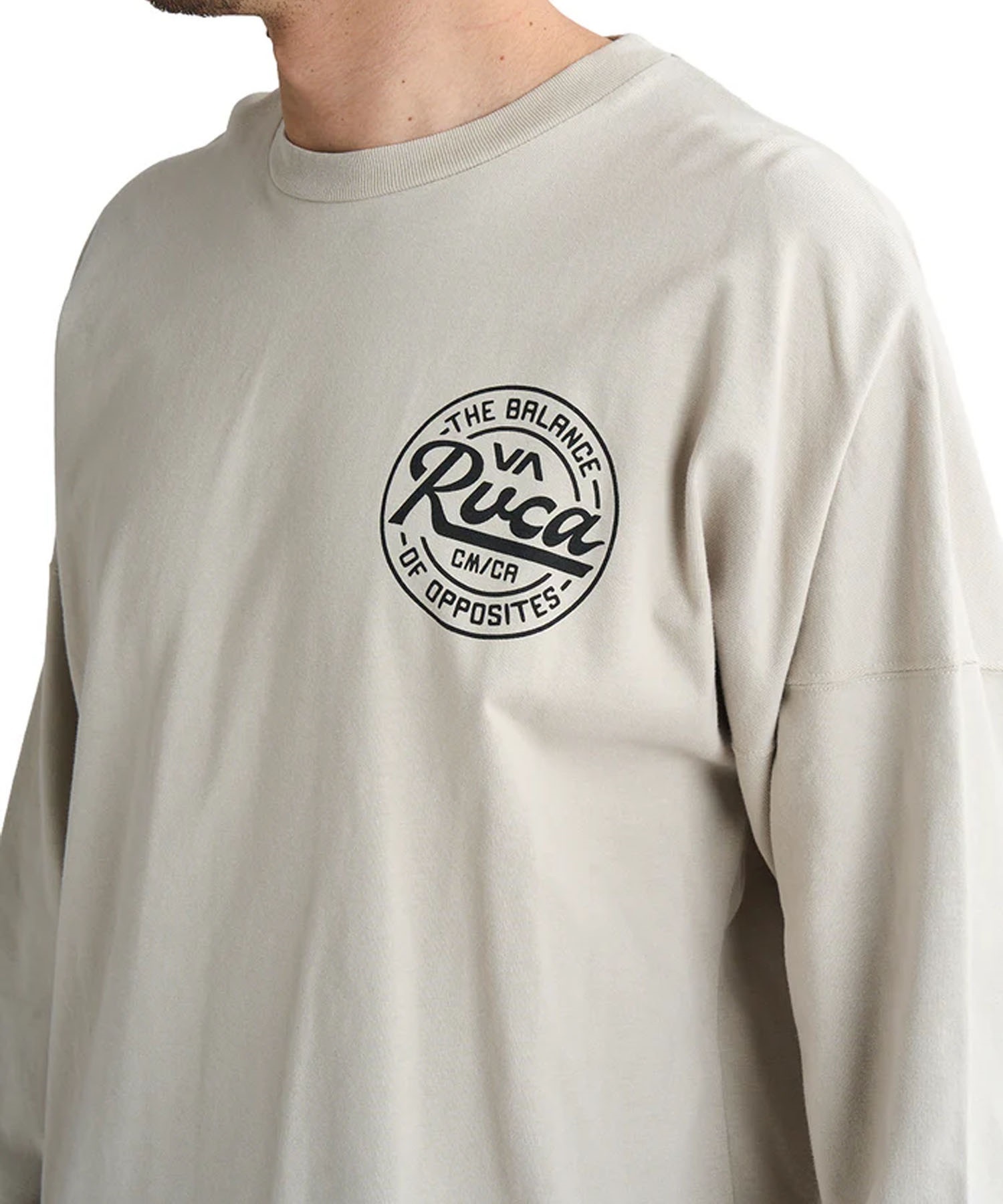 RVCA ルーカ 長袖 Tシャツ メンズ バックプリント ラウンドロゴ オーバーサイズ ユニセックス BF041-152(BLK-S)