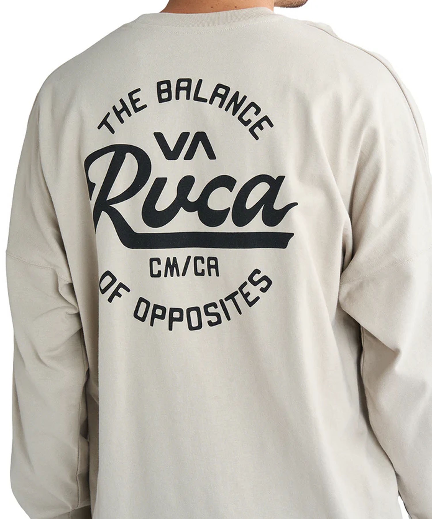 RVCA ルーカ 長袖 Tシャツ メンズ バックプリント ラウンドロゴ オーバーサイズ ユニセックス BF041-152(BLK-S)