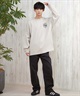 RVCA ルーカ 長袖 Tシャツ メンズ バックプリント ラウンドロゴ オーバーサイズ ユニセックス BF041-152(BLK-S)